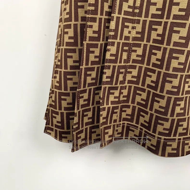 Fendi Fendi Dark brown logo letter all-over print cotton long-sl Size XXS / US 00 / IT 34 - 5 Thumbnail