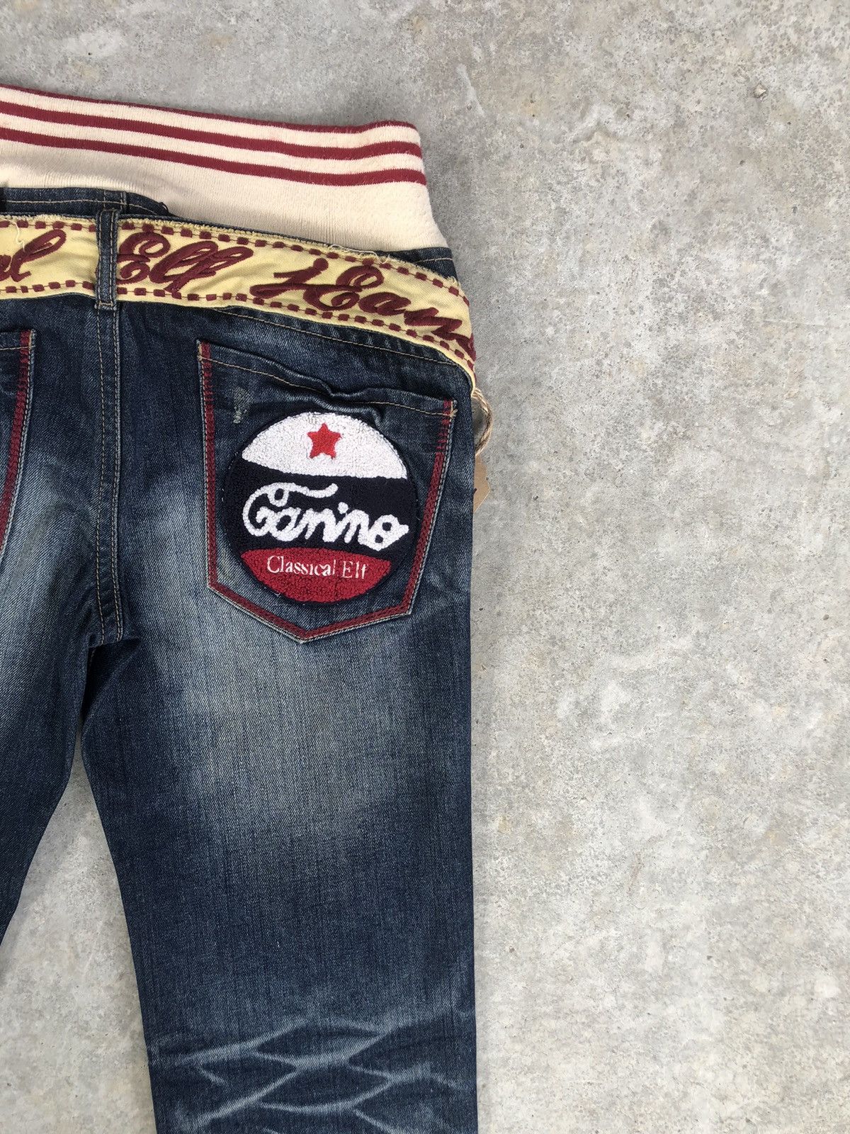 Japanese Brand Japanese Classical elf Distressed Jeans Embroidered Size US 31 - 8 Thumbnail