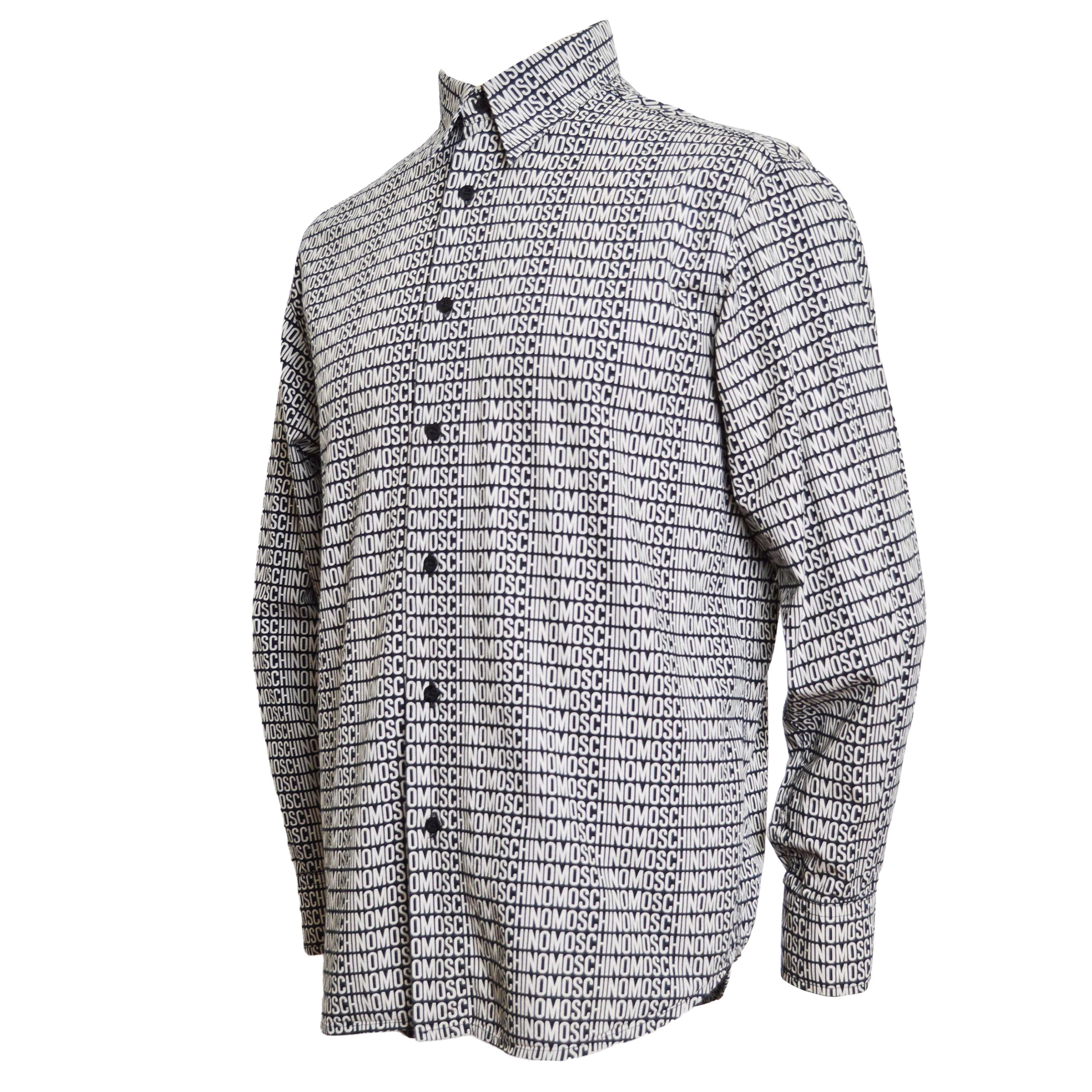 Moschino Moschino Jeans Monogram Long Sleeve Shirt Size US M / EU 48-50 / 2 - 1 Thumbnail