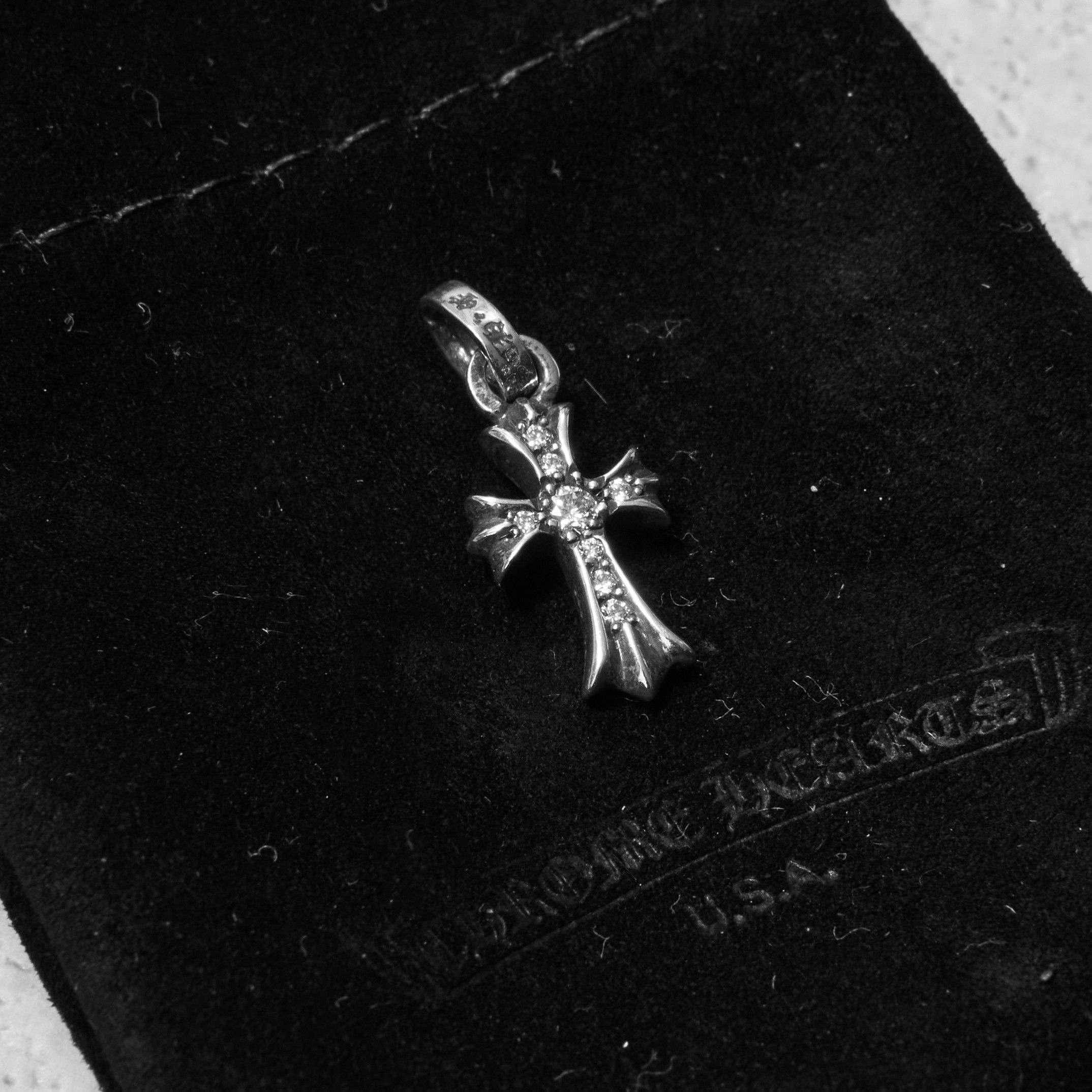 Chrome Hearts CHROME HEARTS Cross Baby Fat Sliver Charm Diamond Size ONE SIZE - 1 Thumbnail