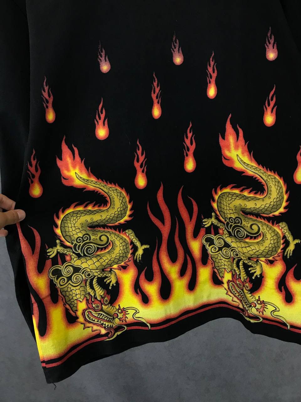 Japanese Brand × Vintage Japanese dragon fire overprinted sweatshirt Size US XL / EU 56 / 4 - 4 Thumbnail