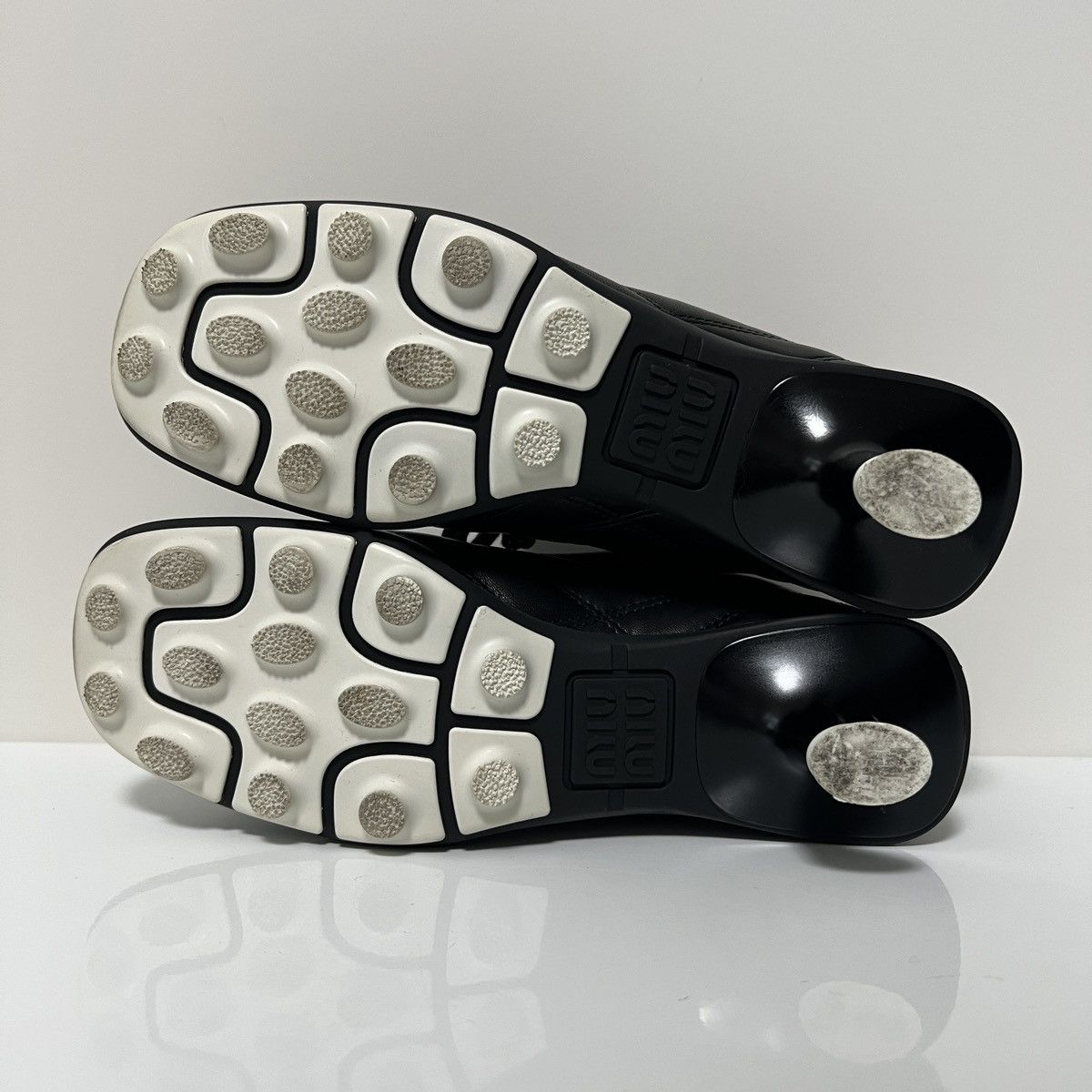Miu Miu Miu Miu Leather Soccer Heels Size US 4.5 / IT 34.5 - 8 Thumbnail