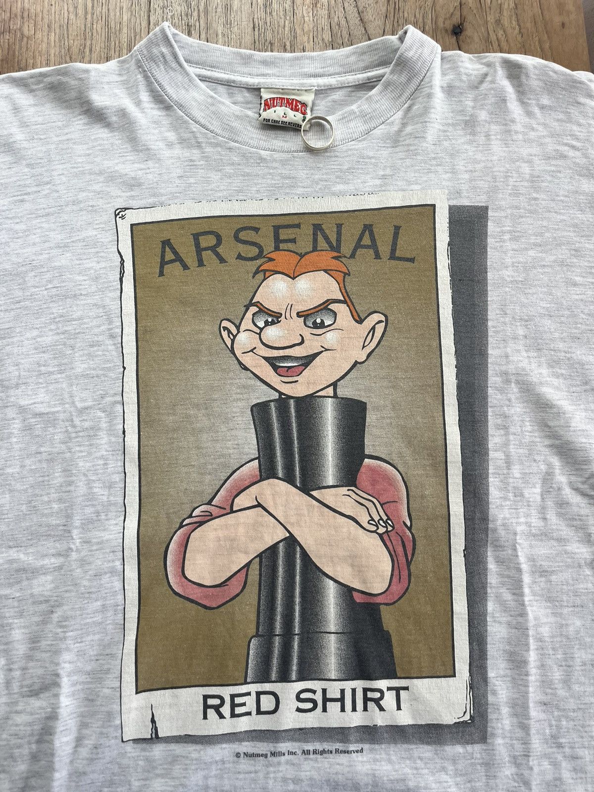 Nutmeg × Vintage Vintage ARSENAL Red Shirt Artwork by Nutmeg Mills 90’s Tee Size US M / EU 48-50 / 2 - 6 Thumbnail