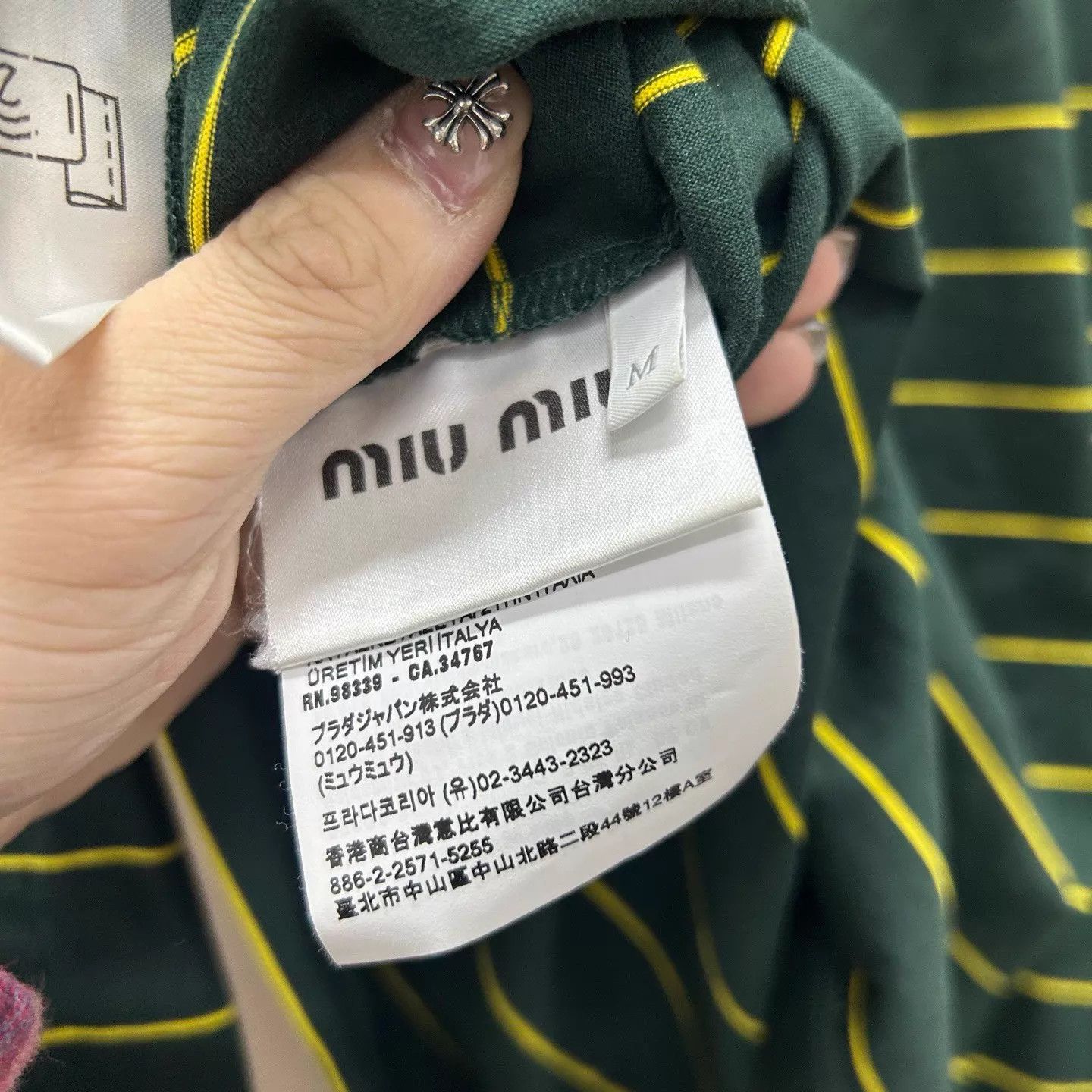Miu Miu MIU MIU SS24 distressed striped logopocket long sleeve M Size US M / EU 48-50 / 2 - 5 Thumbnail