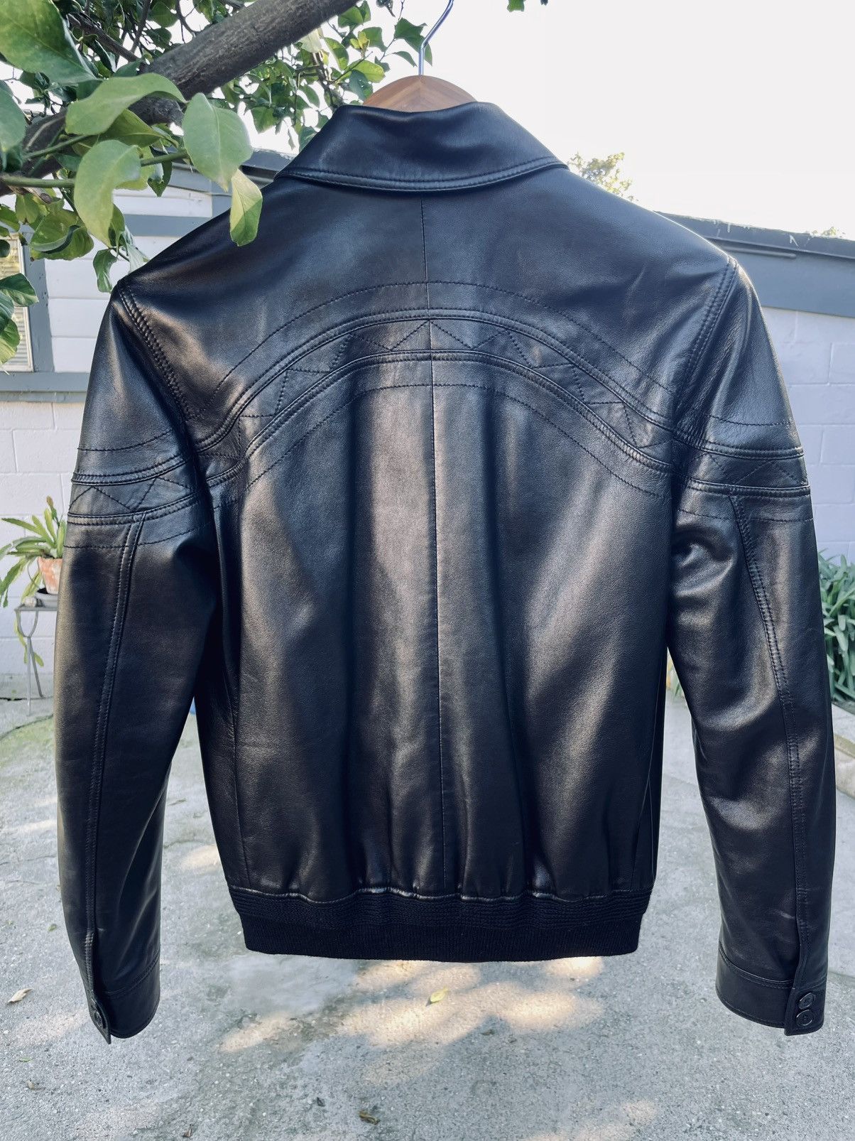 Saint Laurent Paris Saint Laurent Paris Western Lamb Leather Bomber Jacket Black Size US S / EU 44-46 / 1 - 8 Thumbnail