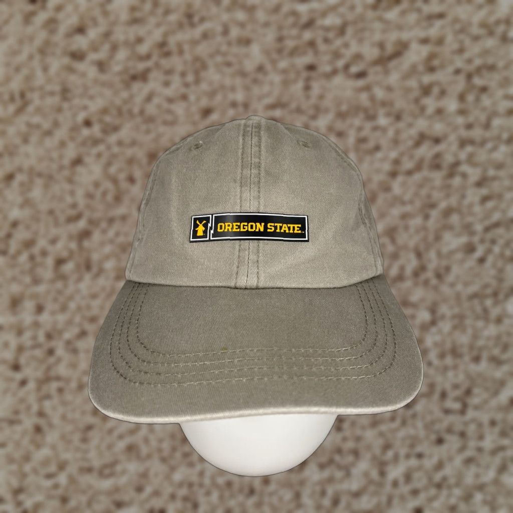 Vintage Oregon State Hat Cap Strap Back Adult One Size Gray Beige 100% Cotton Dutch Bros Baseball Cap Twill Adjustable Lightweight Men Outdoor Casual Travel" Size ONE SIZE - 1 Thumbnail