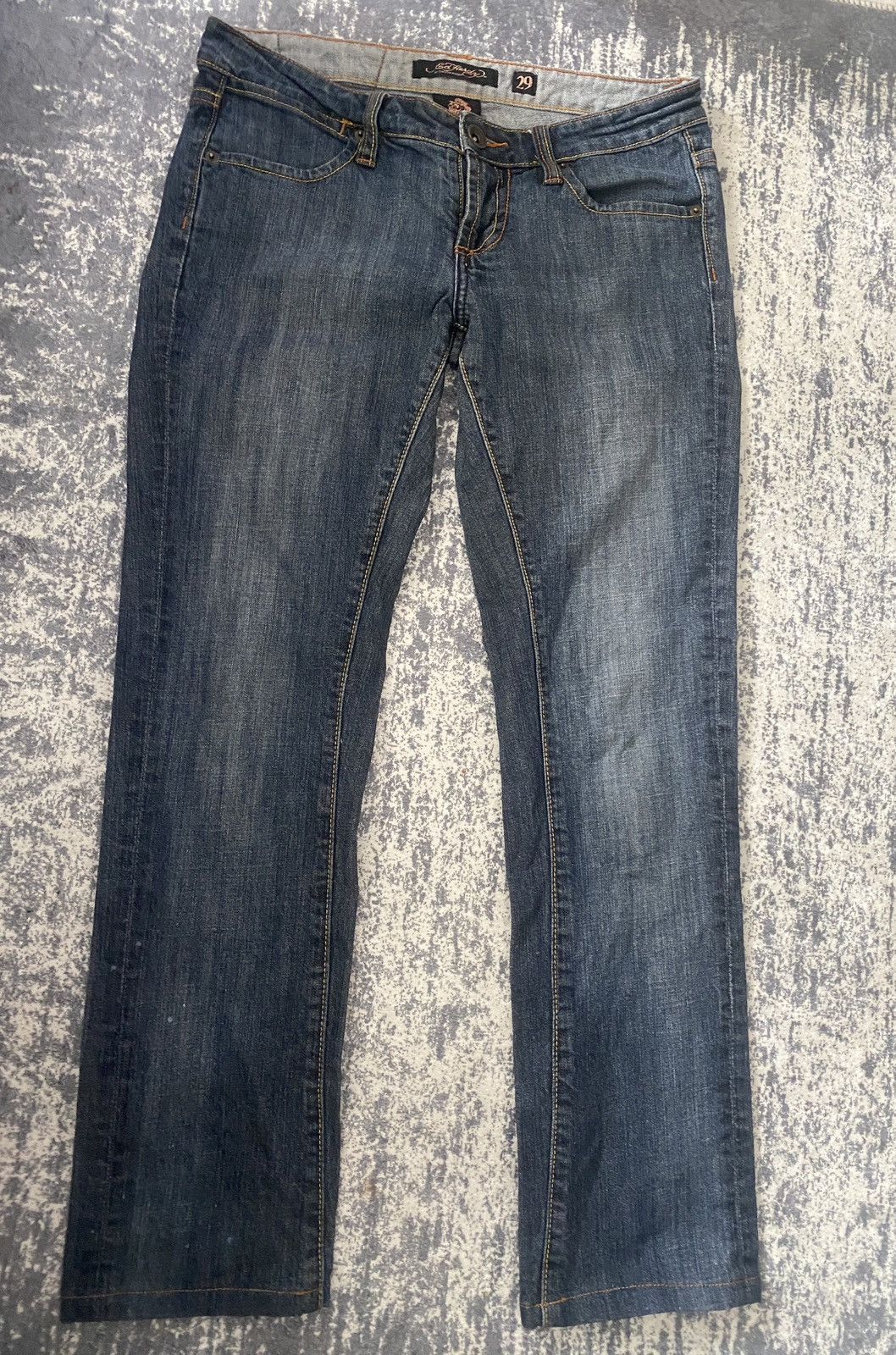 Ed Hardy Vintage ed hardy drip women denim tiger on pockets Size 29" - 1 Thumbnail