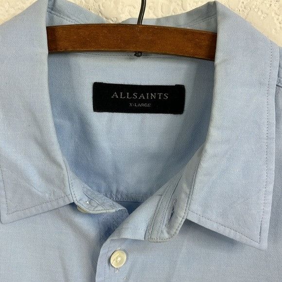 Allsaints Allsaints Button Front Pocket Men's Shirt Long Sleeve Point Size US XL / EU 56 / 4 - 2 Thumbnail