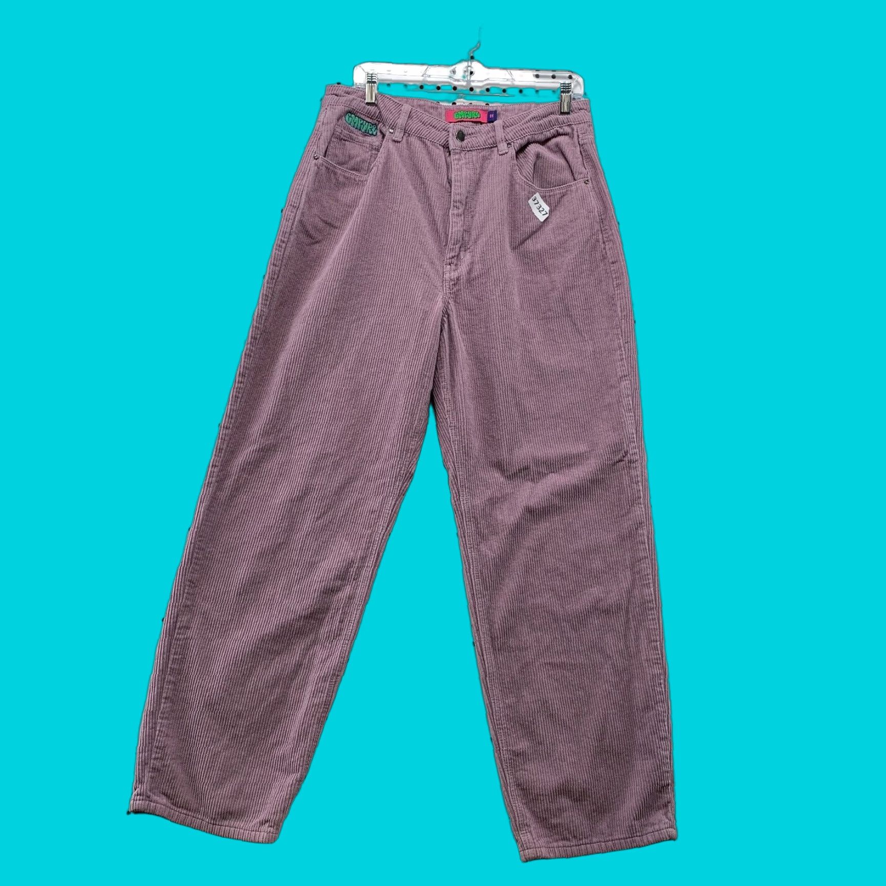Empyre Empyre Women's Corduroy Pants Size 11 Purple Straight Wide Leg 32x30 Casual Size 32" / US 10 / IT 46 - 1 Thumbnail