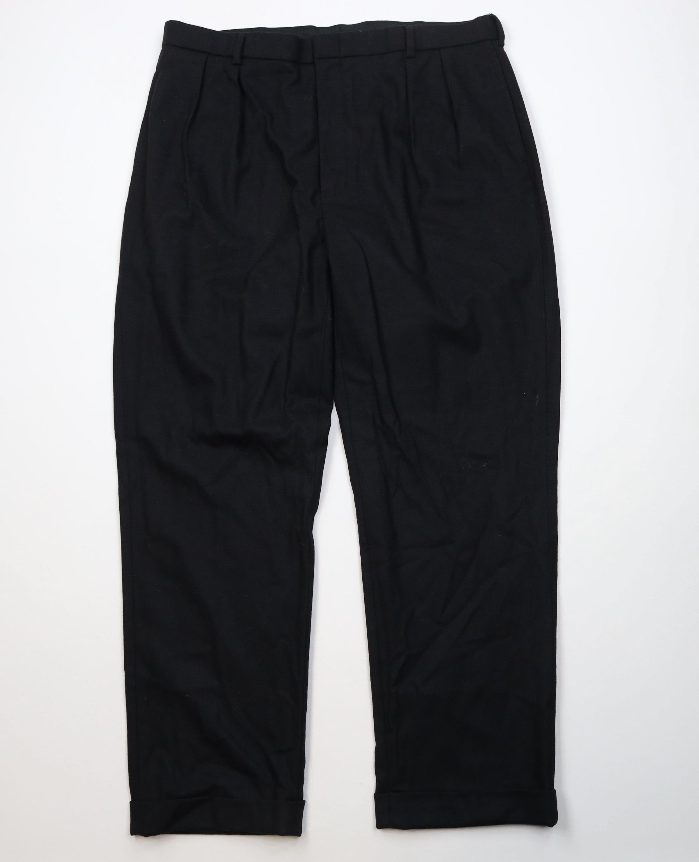Polo Ralph Lauren Vintage 90s Ralph Lauren Knit Wide Leg Chino Pants Black Size US 40 / EU 56 - 1 Thumbnail