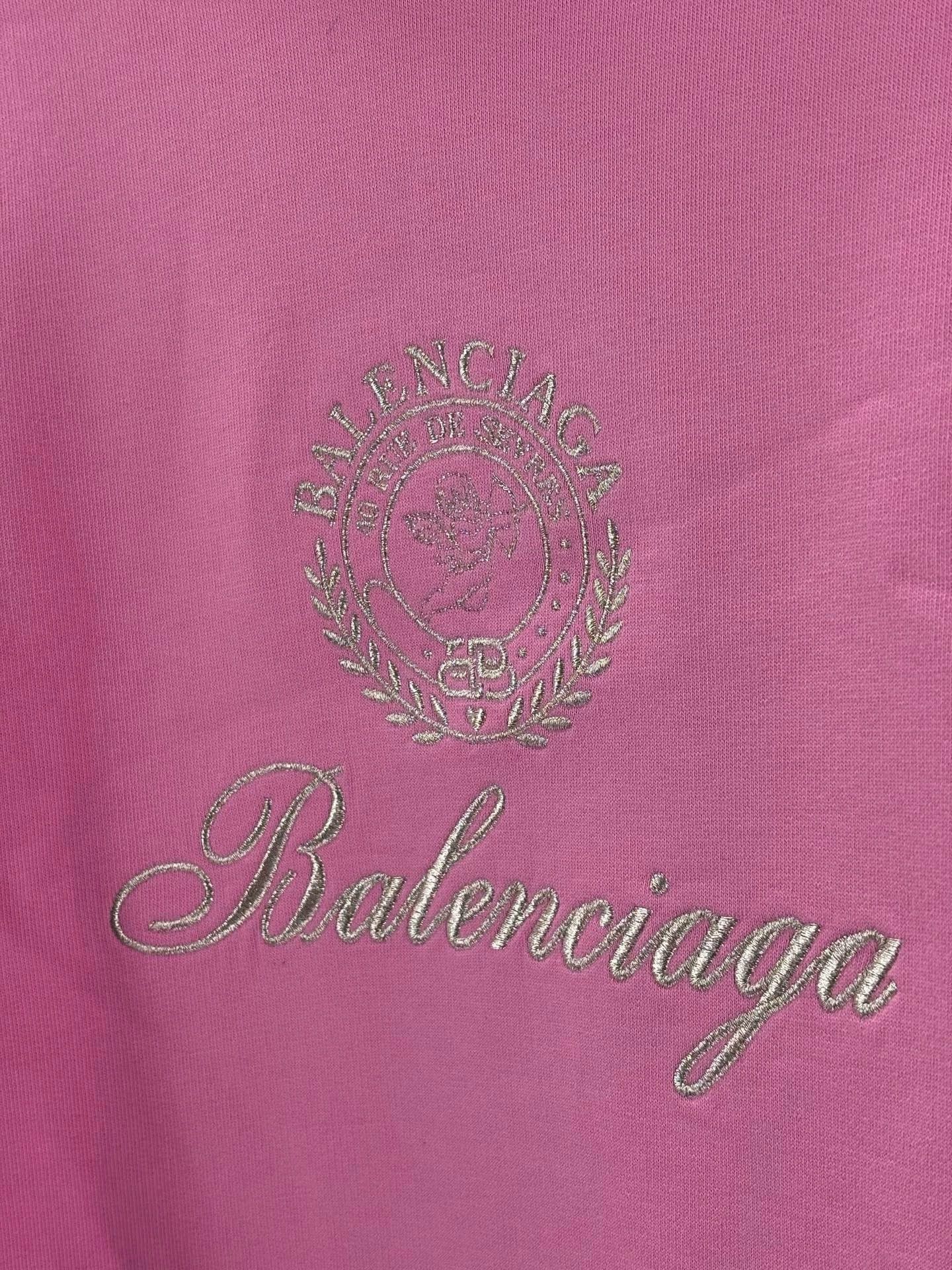 Balenciaga balenciaga pink hoodie with logo embroidery Size US S / EU 44-46 / 1 - 3 Thumbnail