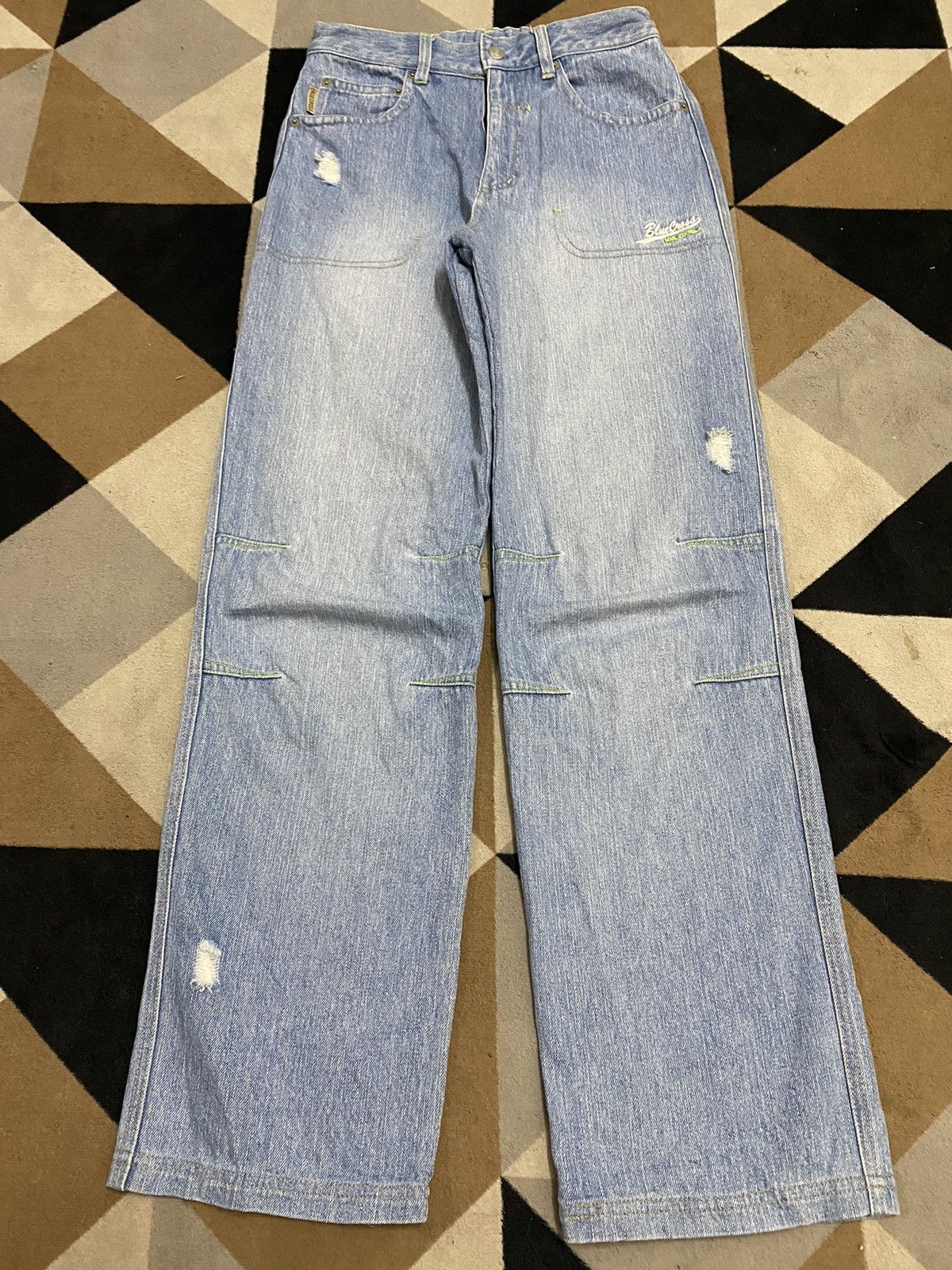 Japanese Brand Vintage Japanese Brands Faded Embroidered Distressed Jeans Size US 30 / EU 46 - 1 Thumbnail