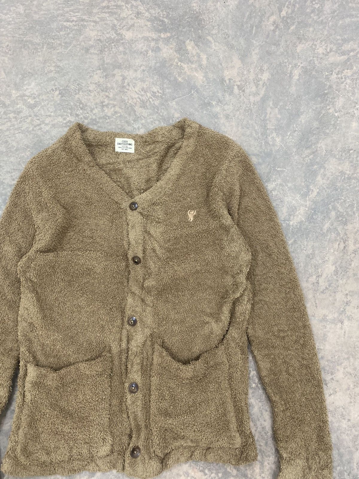 Homespun Knitwear × Vintage KURT COBAIN MOHAIR CARDIGAN FUR FLUFFY JAPAN COEN Size US S / EU 44-46 / 1 - 4 Thumbnail