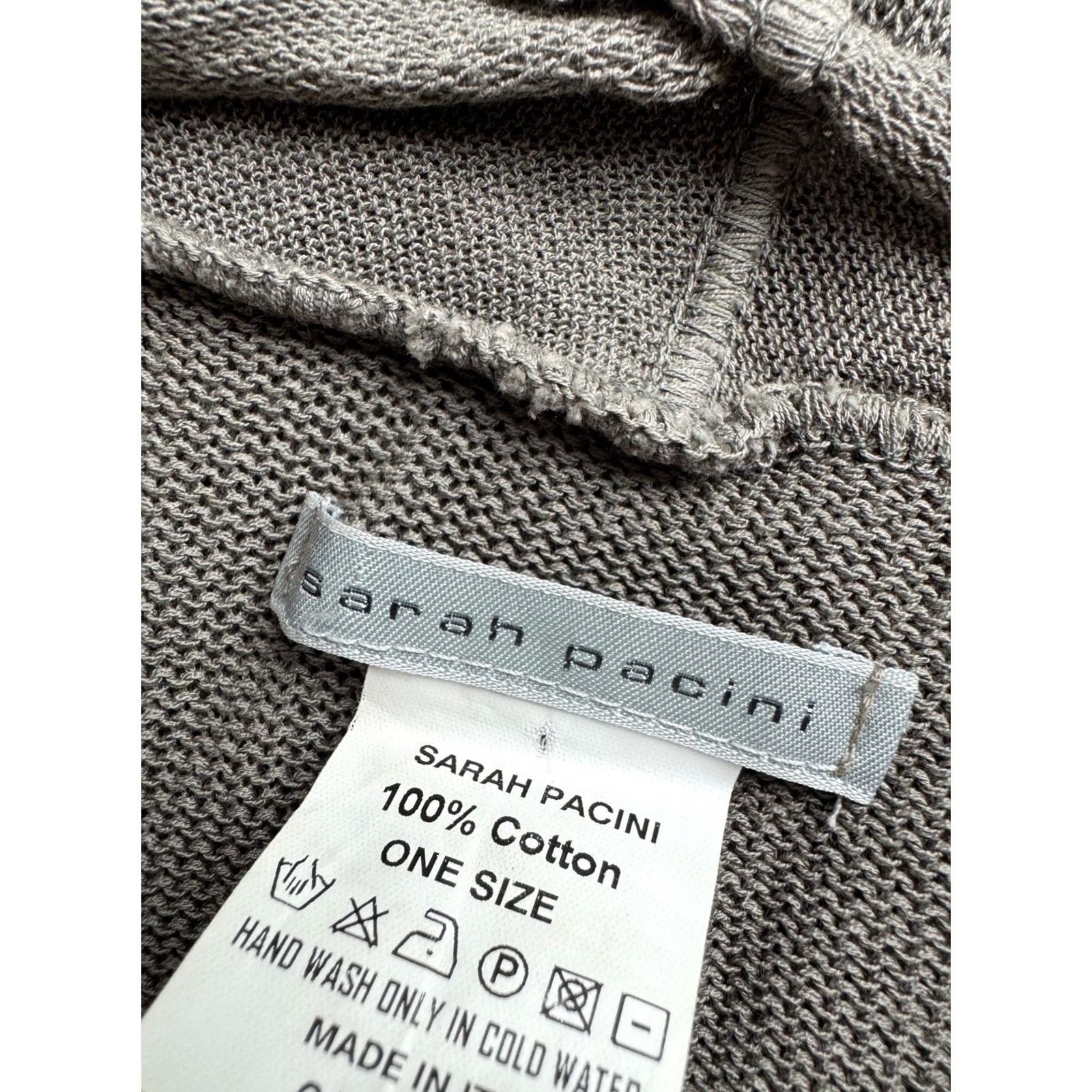 Sarah Pacini Sarah Pacini Grey Tunic Blouse Sleeveless Crew Neck One Size Womens Italy Shirt Blouse Tunic Grey Size ONE SIZE - 5 Thumbnail
