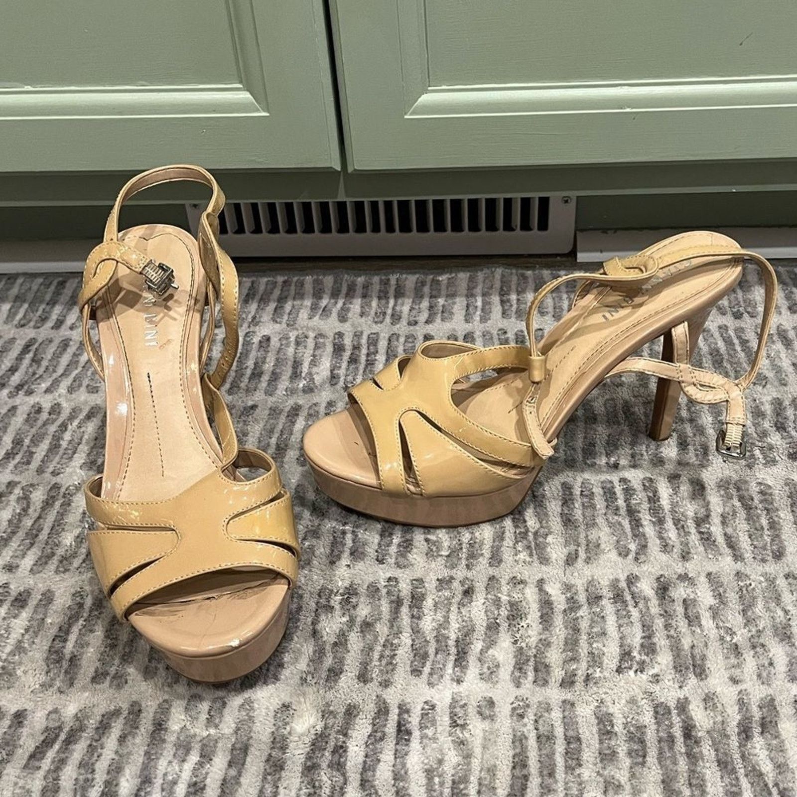 Gianni Valentino Giani Bini Kelli T-Strap Platform High Heel Patent Leather 8 Size US 8 / IT 38 - 4 Thumbnail