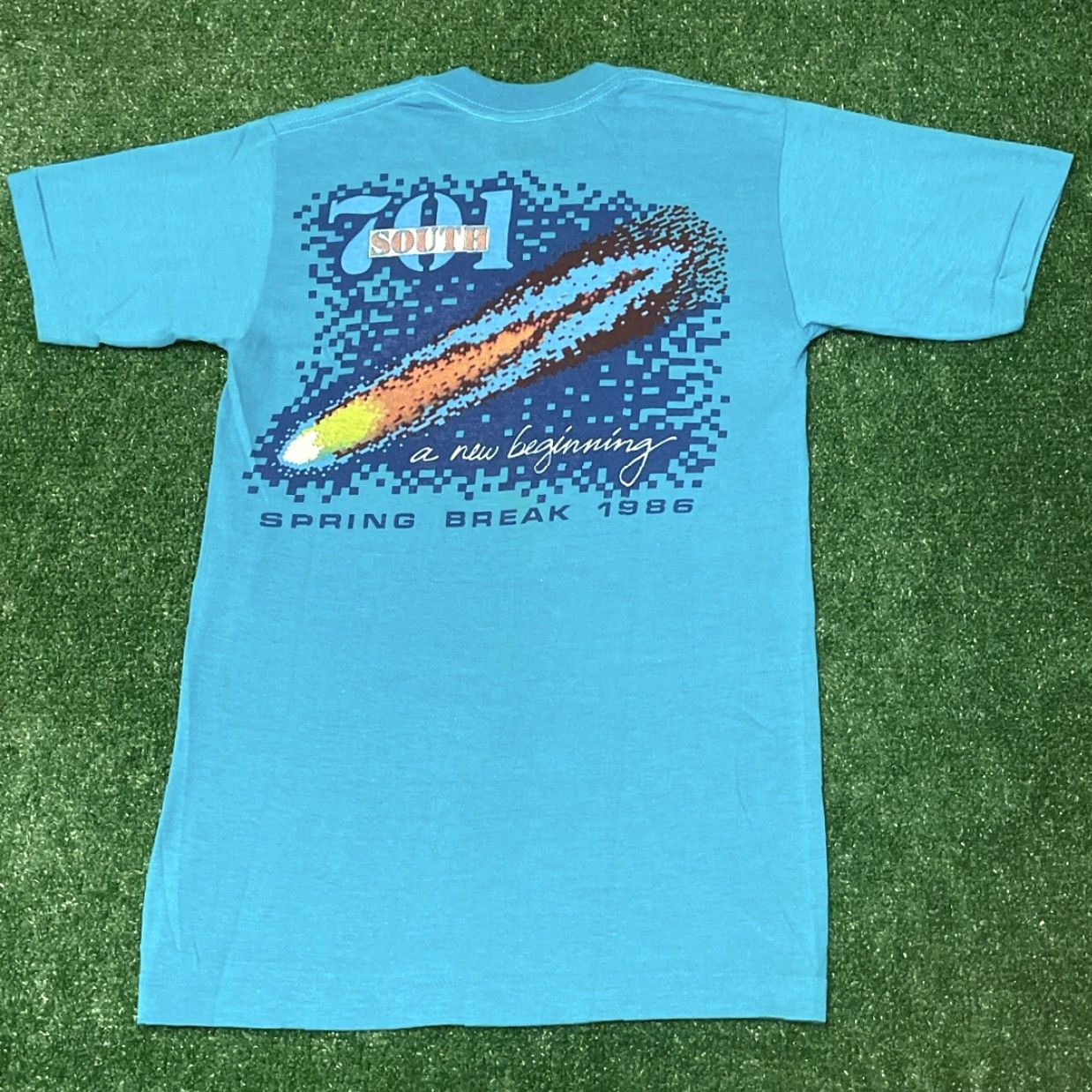 Vintage VINTAGE 80s Hawaiian Tropic Spring Break 1986 Promo Surf Skate Shirt Mens Size S Blue Size US S / EU 44-46 / 1 - 2 Thumbnail