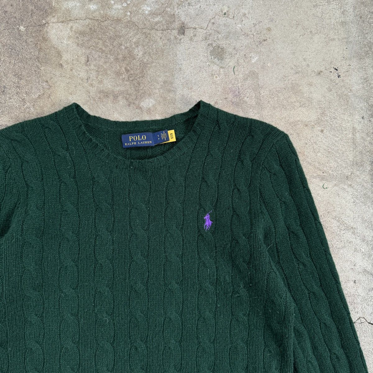 Polo Ralph Lauren × Ralph Lauren Polo Ralph Lauren Green Knit Wool Sweater Size S / US 4 / IT 40 - 3 Thumbnail