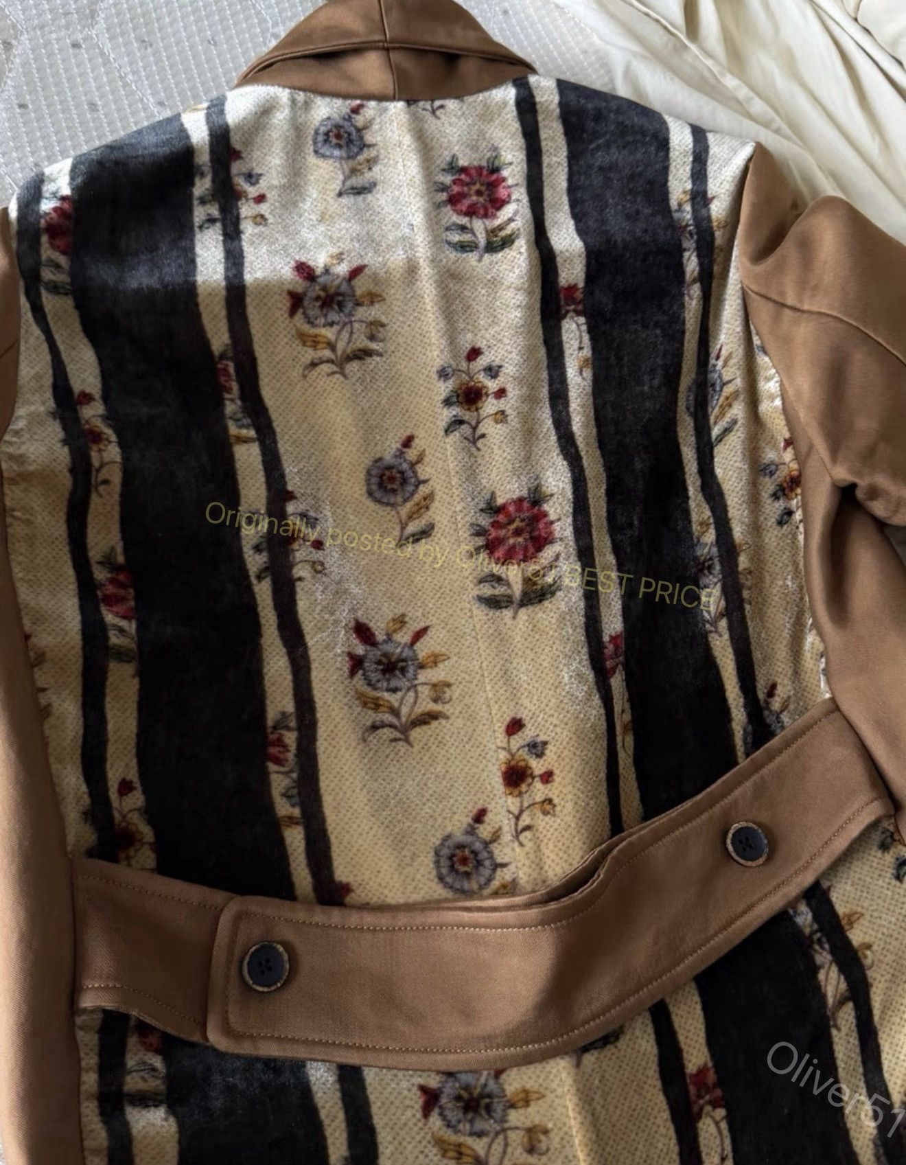 Uma Wang Uma Wang 17AW shawl‑collar velvet floral coat YYYY17/2610 Size S / US 4 / IT 40 - 4 Thumbnail