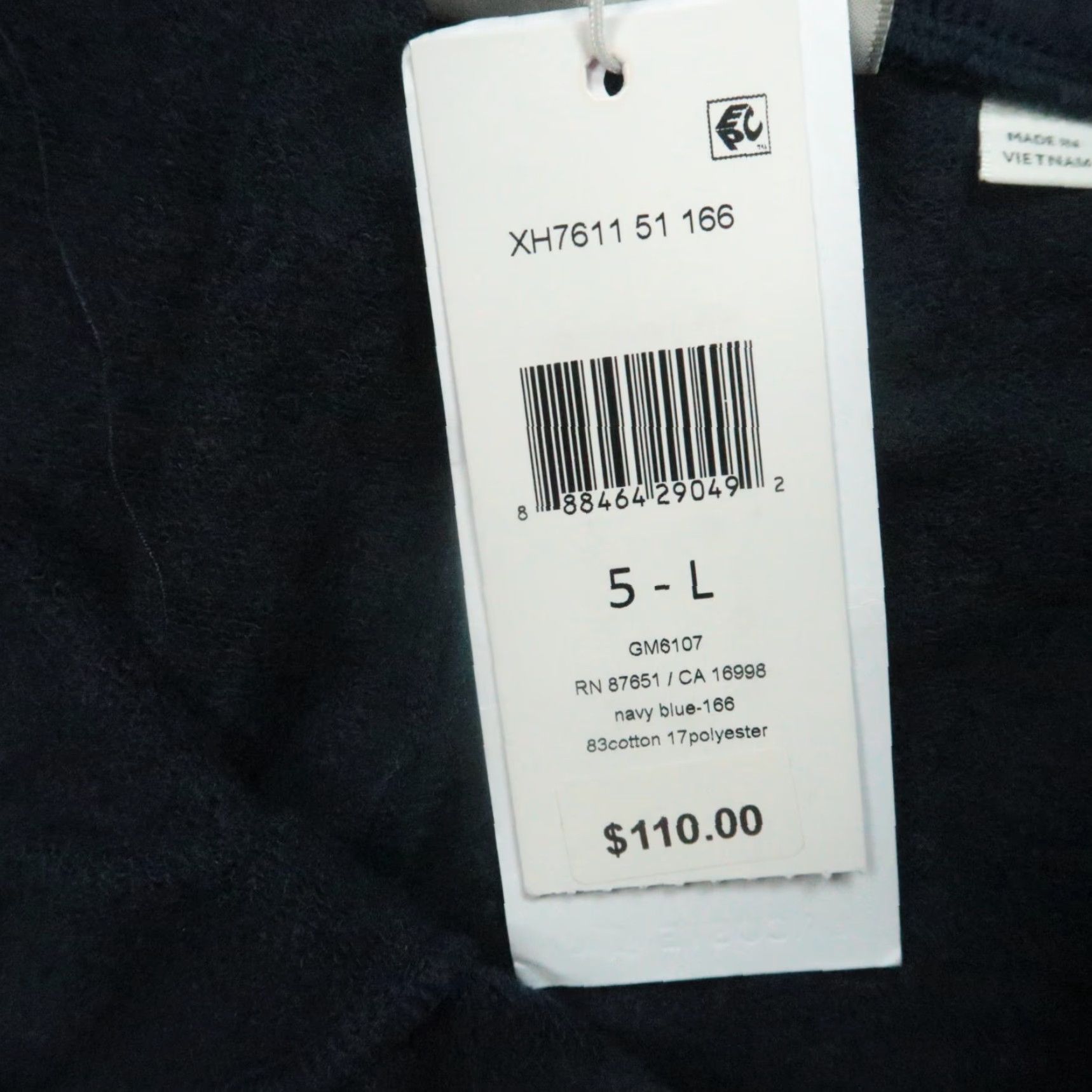Lacoste Lacoste Pants Mens Large Navy Blue Sport Joggers Tapered Sweatpants Preppy NWT Size US 33 - 5 Thumbnail