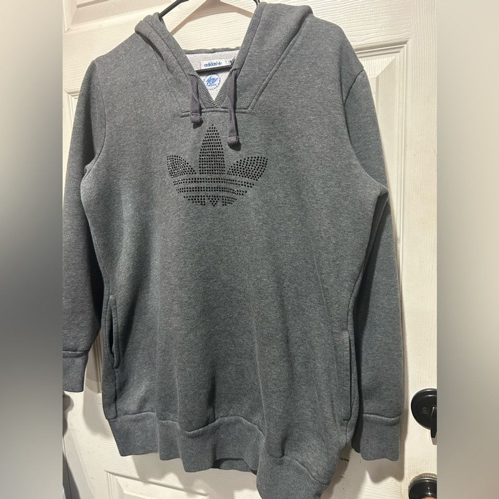 Adidas Adidas Originals women's hoodie featuring a jeweled Trefoil Size L / US 10 / IT 46 - 2 Thumbnail
