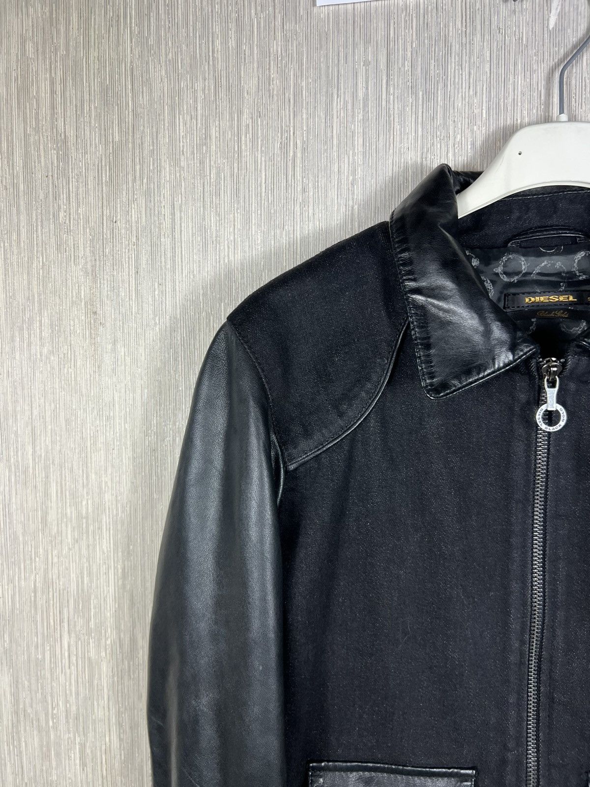 Diesel Black Gold Archive Diesel black gold denim leather jacket ties sleeves Size S / US 4 / IT 40 - 4 Thumbnail