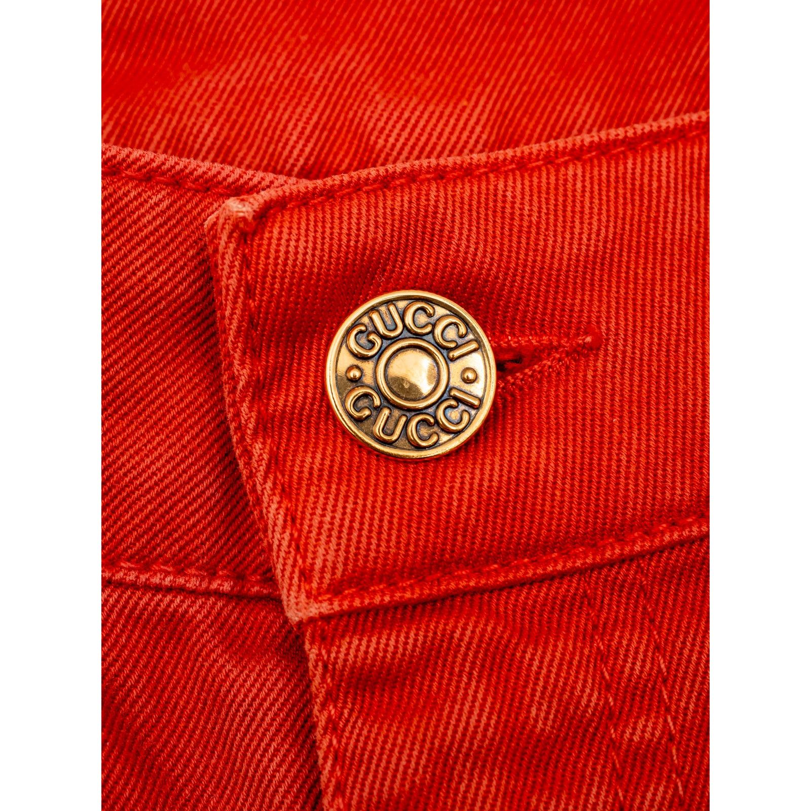 Gucci Cotton Denim Hot Pants with Side Lacing Gold Tone Hardware Size 25" / US 0 / IT 36 - 6 Thumbnail