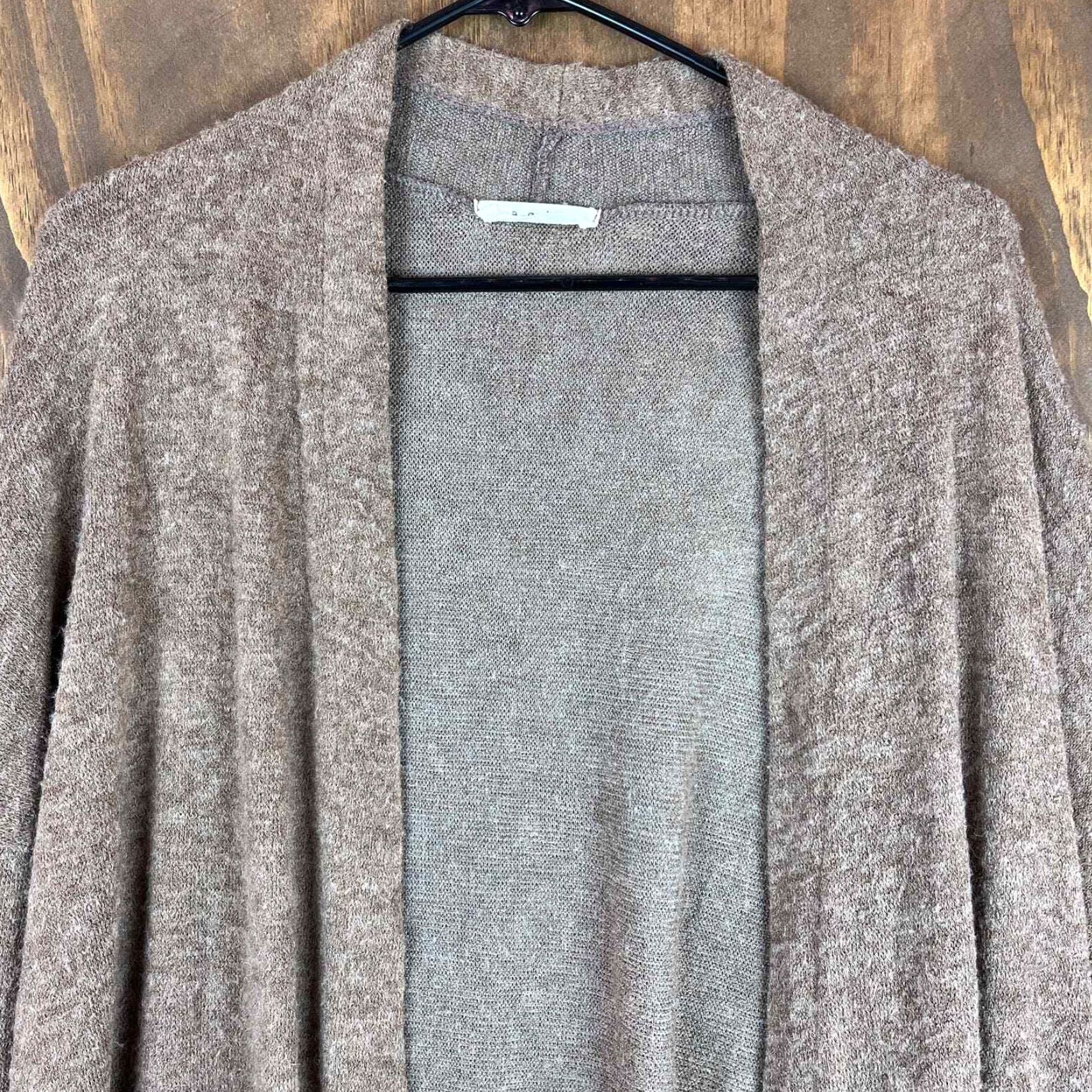 Vintage A.Gain Womens Cardigan Sweater Brown Angora Open Front Pockets Medium Size M / US 6-8 / IT 42-44 - 2 Thumbnail