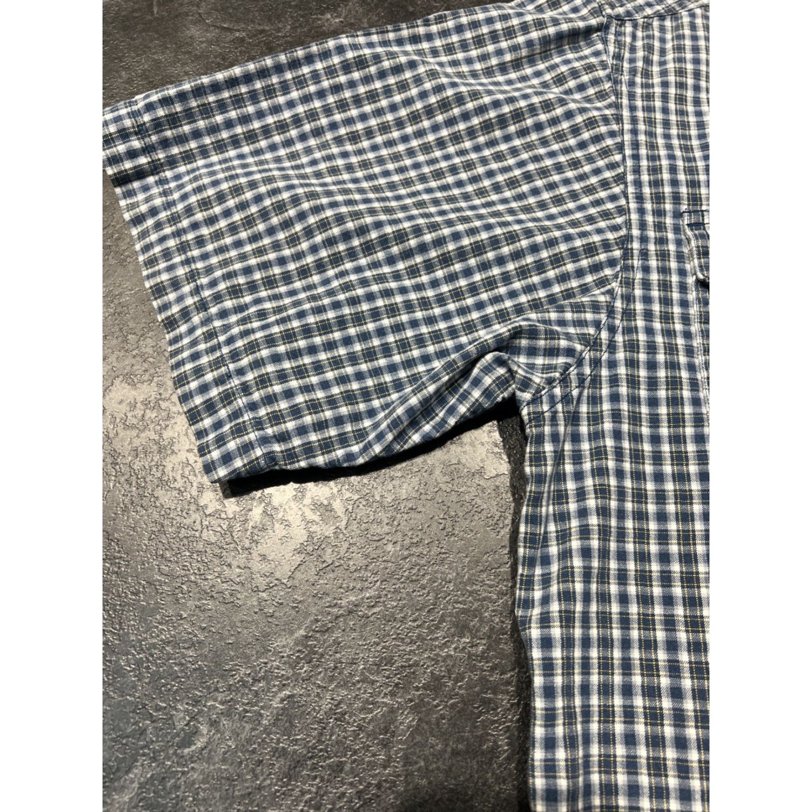 Carhartt Carhartt Relaxed Fit Flannel Shirt Large Blue Plaid Short Sleeve Button Down Cotton Casual Mens Size US 33 - 5 Thumbnail