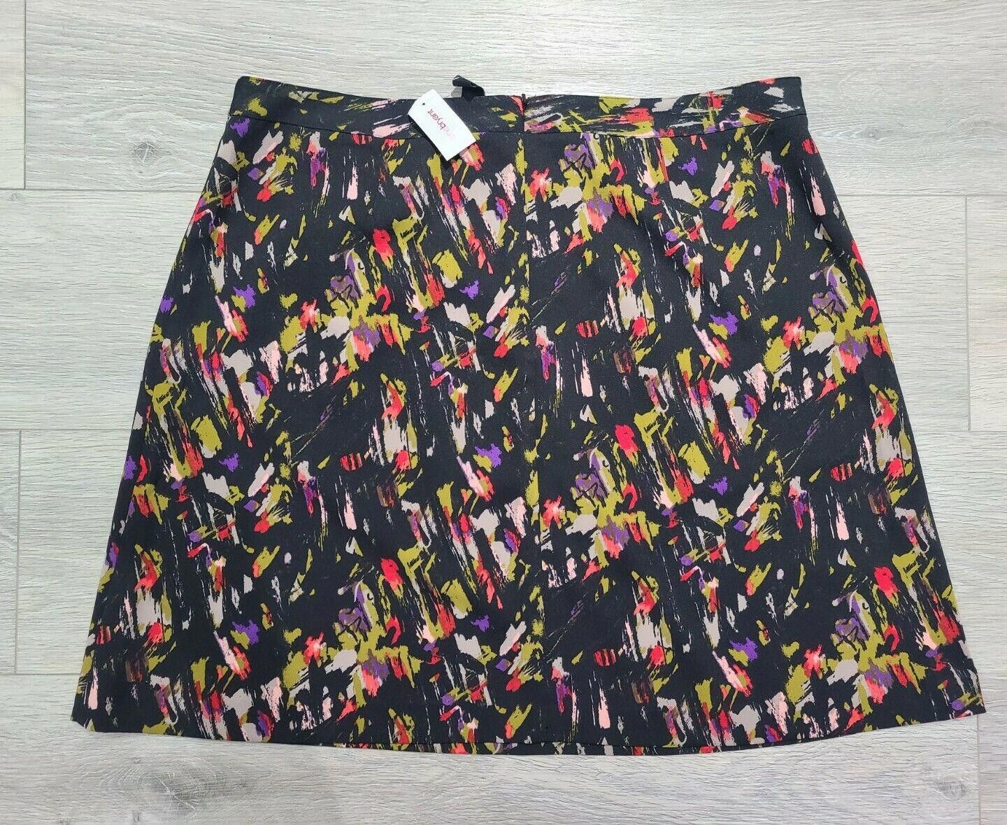 Designer Lane Bryant Skirt 22 Plus Multicolor Career a line short NWT Size 42" / US 20 - 2 Thumbnail