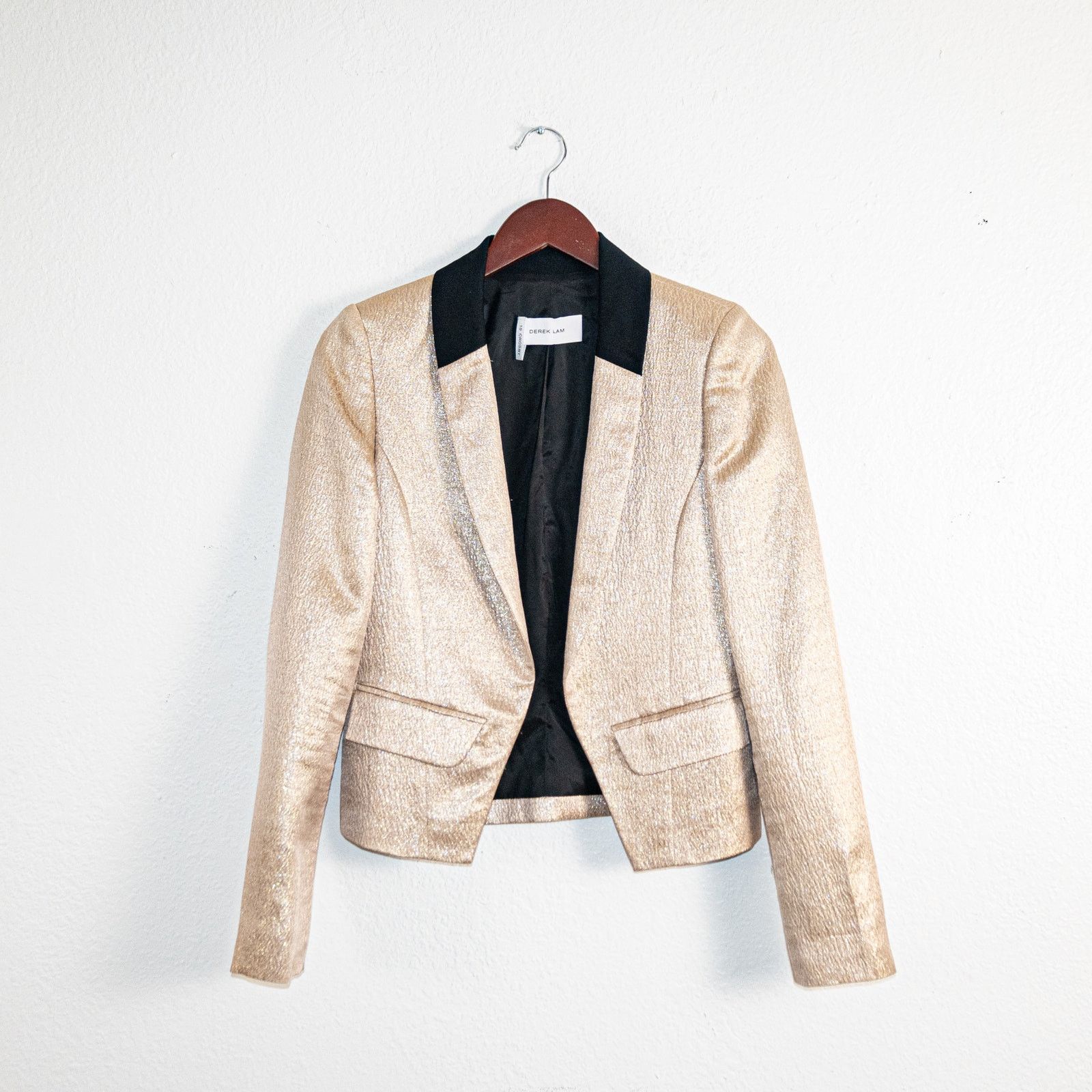 Derek Lam 10 Crosby DEREK LAM 10 Crosby $575 Rose Metallic Blazer Jacket size 2 Size XS / US 0-2 / IT 36-38 - 7 Thumbnail
