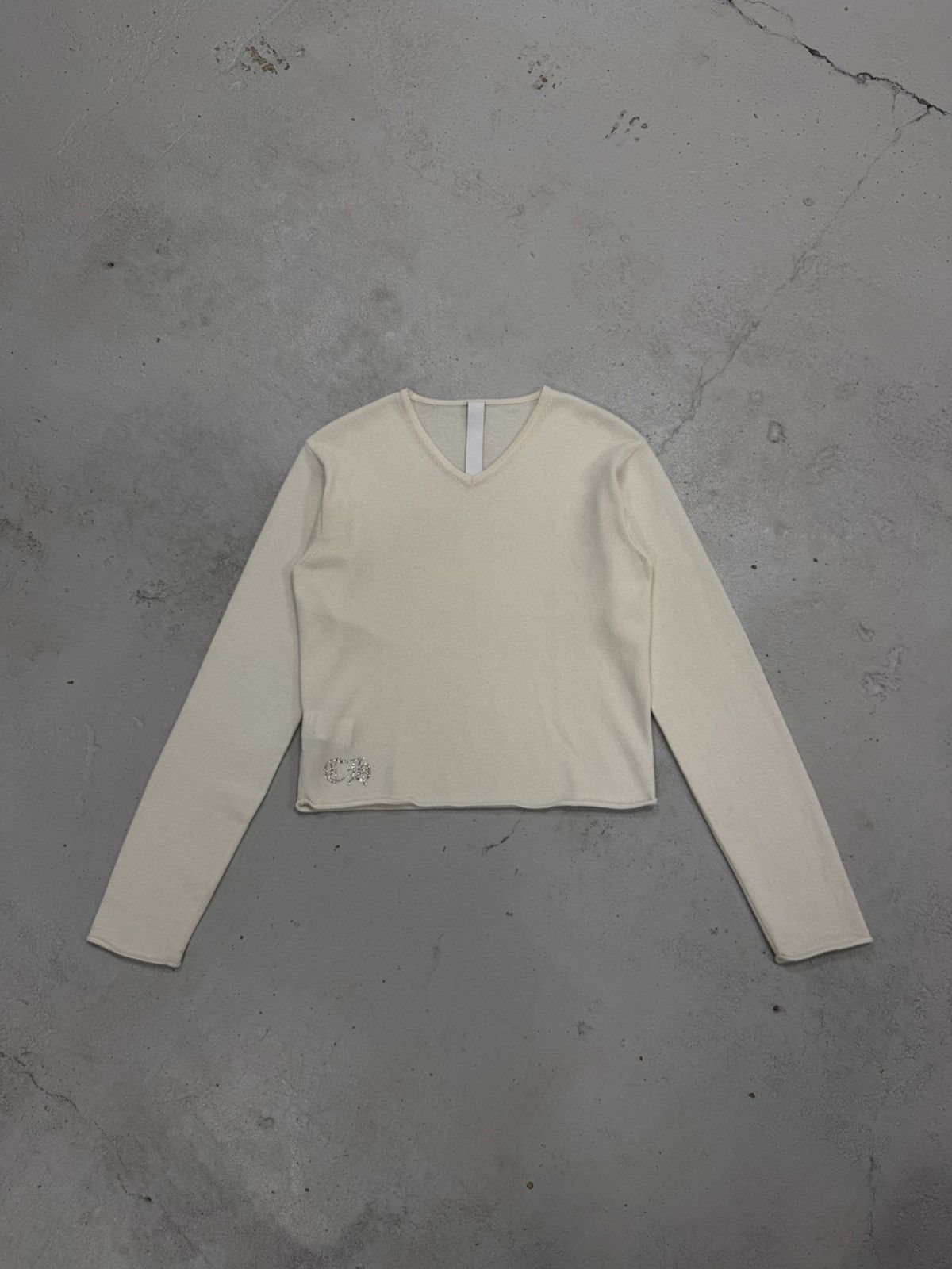 Chrome Hearts Chrome Hearts Cashmere V Neck Plus Rhinestone Sweater Medium Size M / US 6-8 / IT 42-44 - 3 Thumbnail