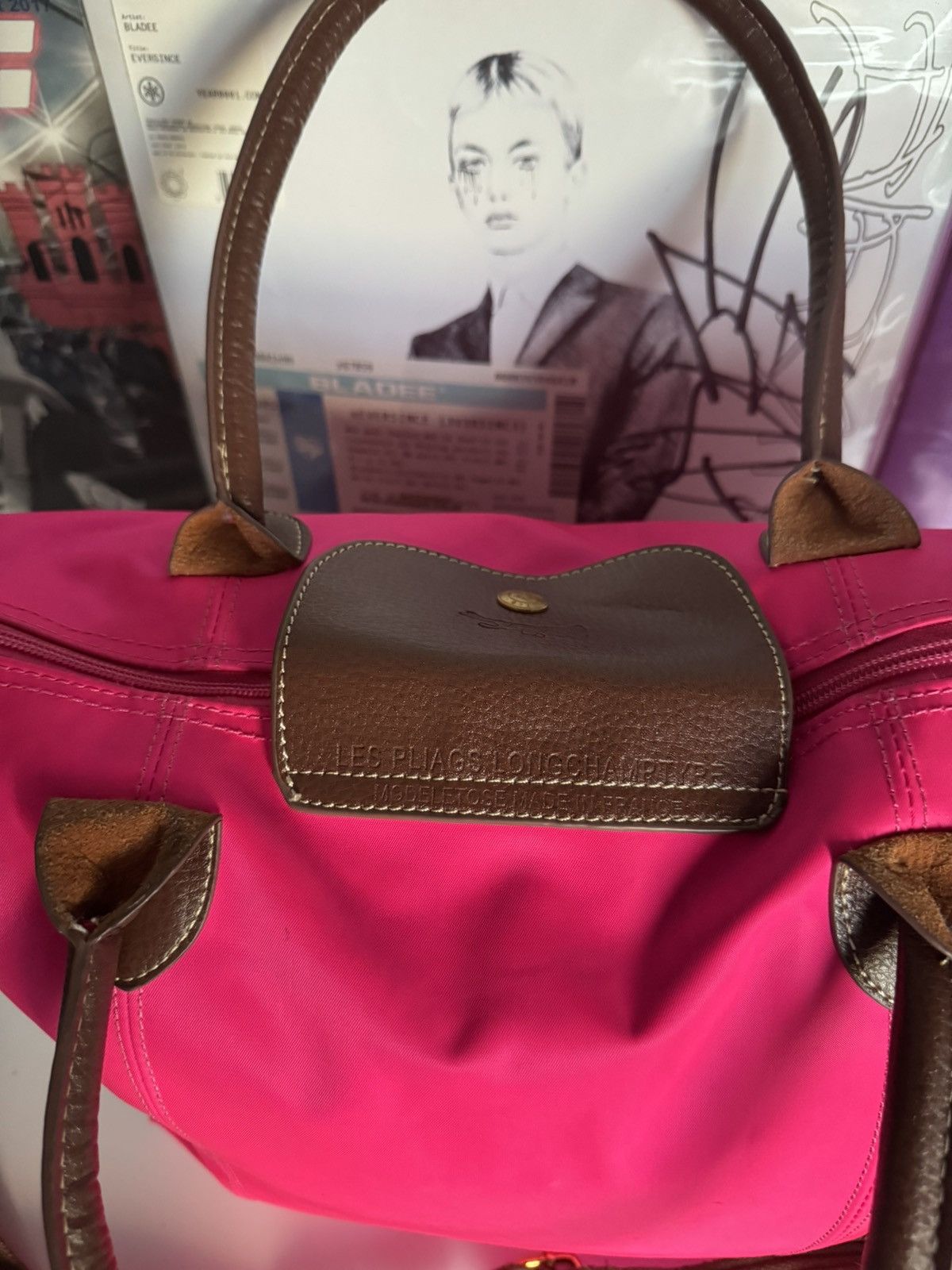 Longchamp Longchamp Le Pilage Pink Bag Archive Luxury Designer Size ONE SIZE - 12 Thumbnail