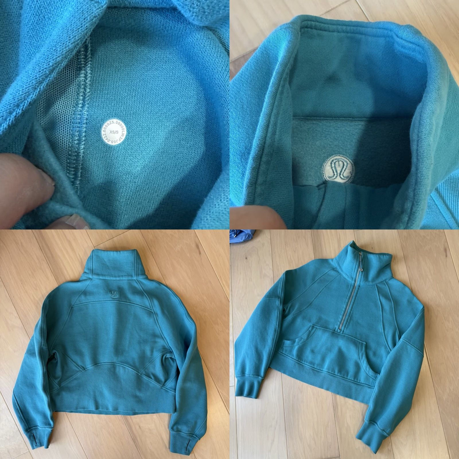 Lululemon Lululemon Scuba Oversized Funnel Neck XS/S Blue Fleece Pullover Yoga Athleisure Jacket Womens Small Short Blue Logo Zipper Size S / US 4 / IT 40 - 8 Thumbnail