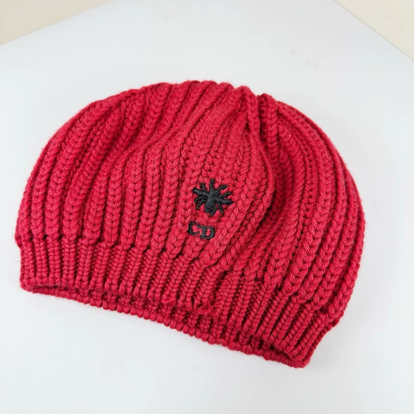 Dior Dior Embroidered Bee Knit Cold Hat Size ONE SIZE - 1 Thumbnail