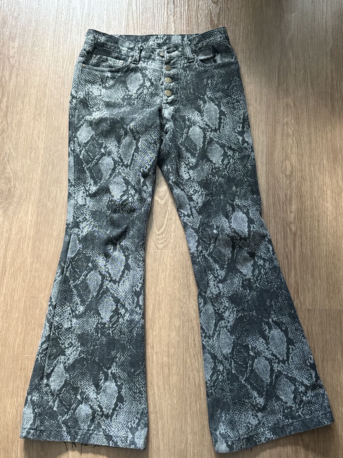 Tornado Mart Tornado Mart Snake pattern Flare Jeans Size US 29 - 2 Thumbnail