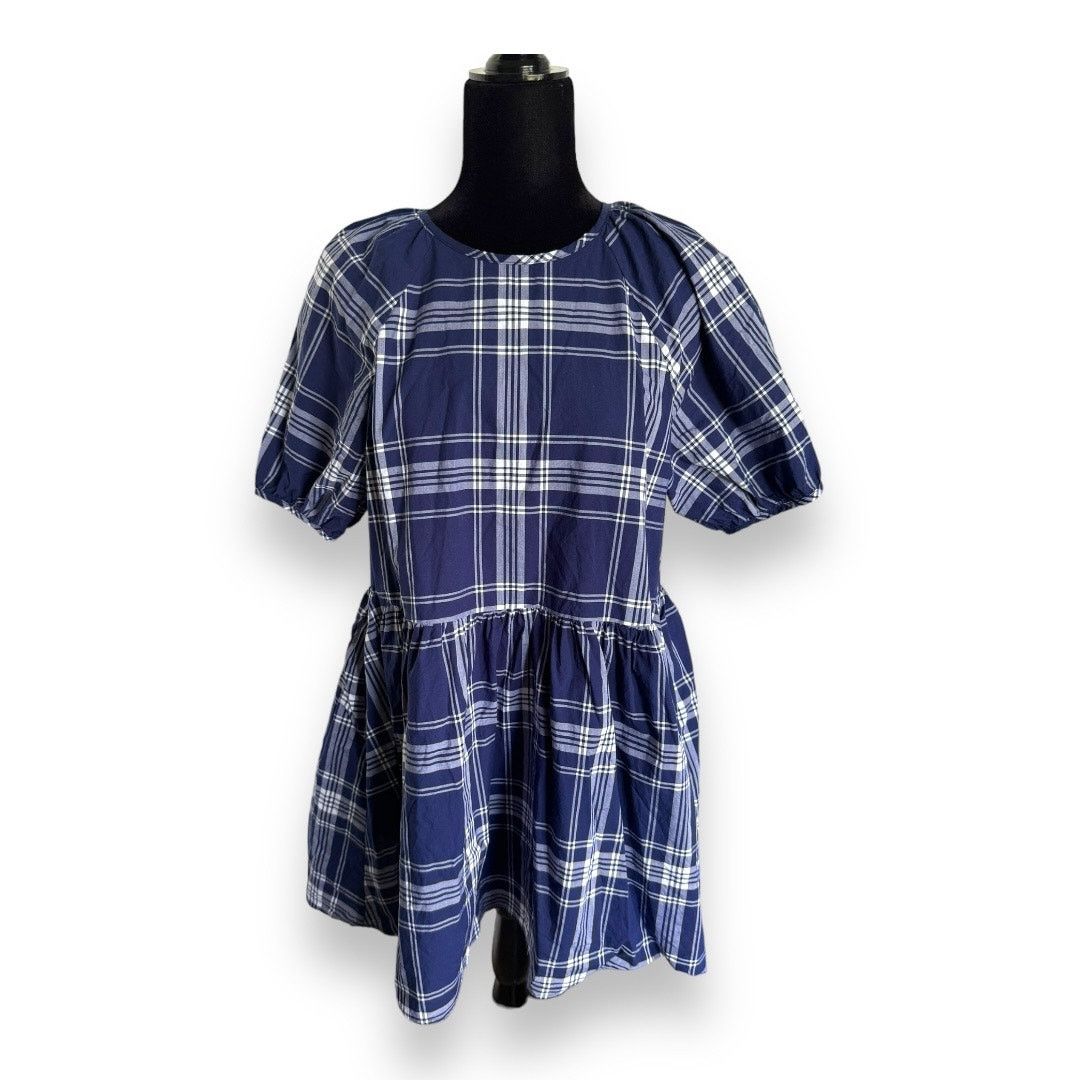 Hill House Hill House Womens Dress Sz XS Navy Blue White Adeline Plaid Size XS / US 0-2 / IT 36-38 - 4 Thumbnail