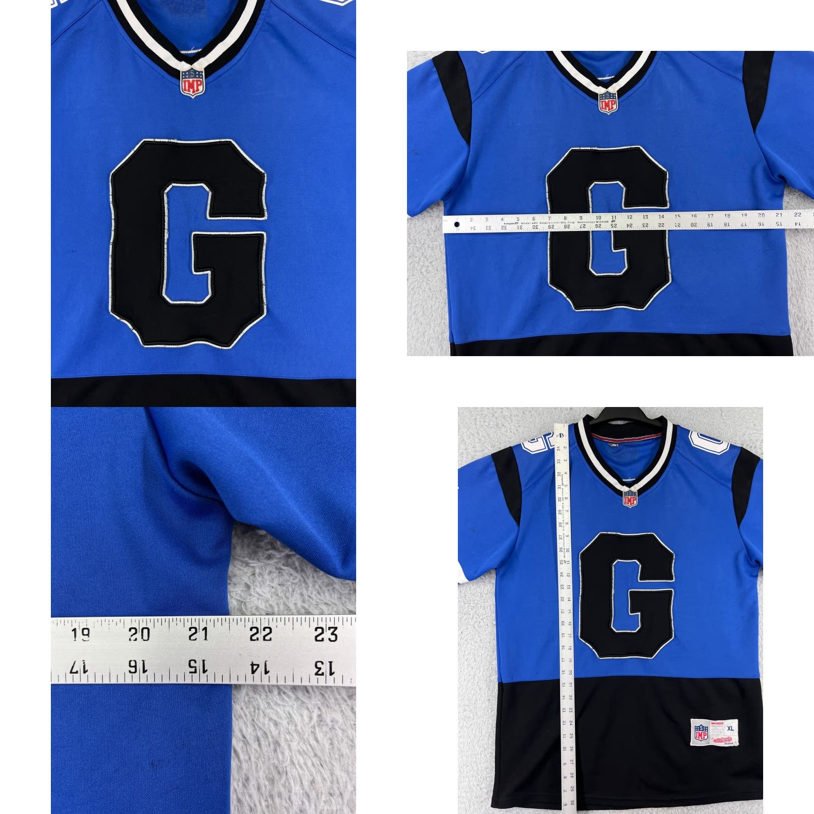 Vintage VINTAGE Imperious Jersey Mens L Blue Black G Wreck-Crew 90s Hip Hop Button-Up Short Sleeve Polyester Casual Shirt Size US L / EU 52-54 / 3 - 9 Thumbnail