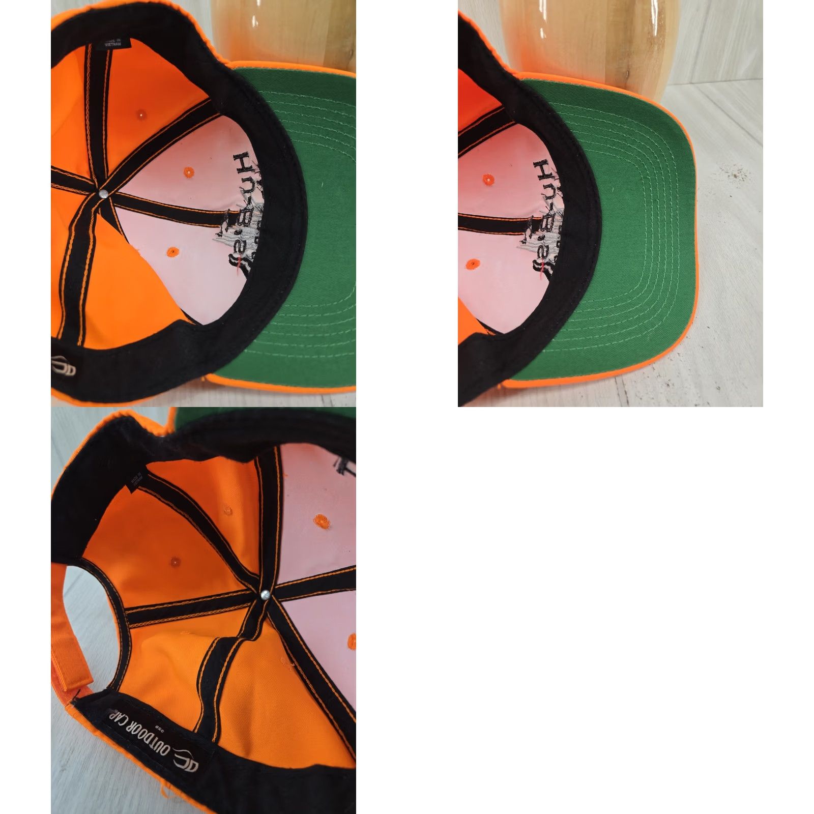 Vintage HU-B's Outdoors Hutners Orange Cap Hat Adjustable 5 Panel Men Orange Adjustable Outdoor Cap Cap Hat Mens Size ONE SIZE - 9 Thumbnail