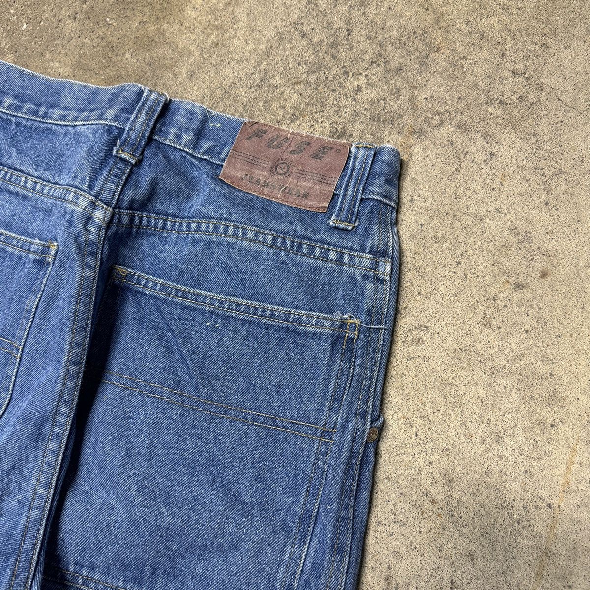 Vintage Y2K Fuse Baggy Wide Leg Denim Cargo Skater Jeans Jnco Size US 28 / EU 44 - 6 Thumbnail