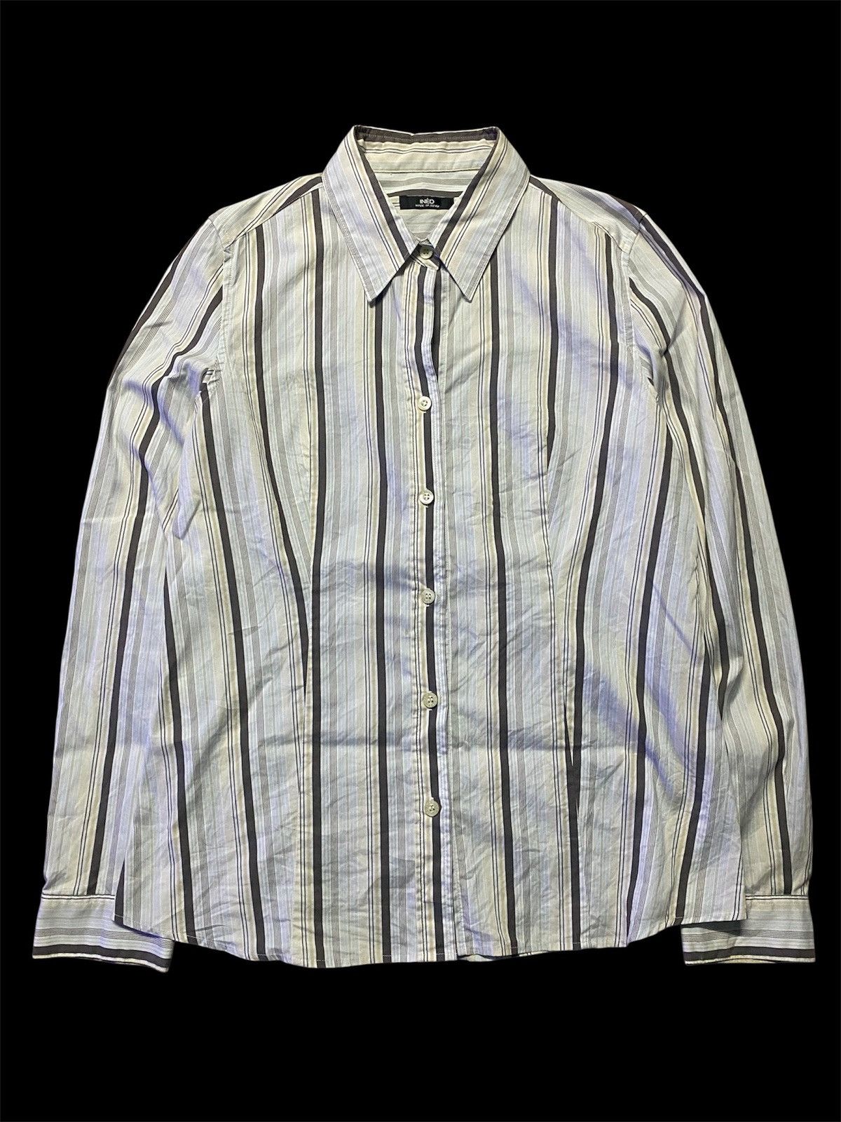 Yohji Yamamoto Ined Yohji Yamamoto Vertical Stripe Shirts Size S / US 4 / IT 40 - 1 Thumbnail
