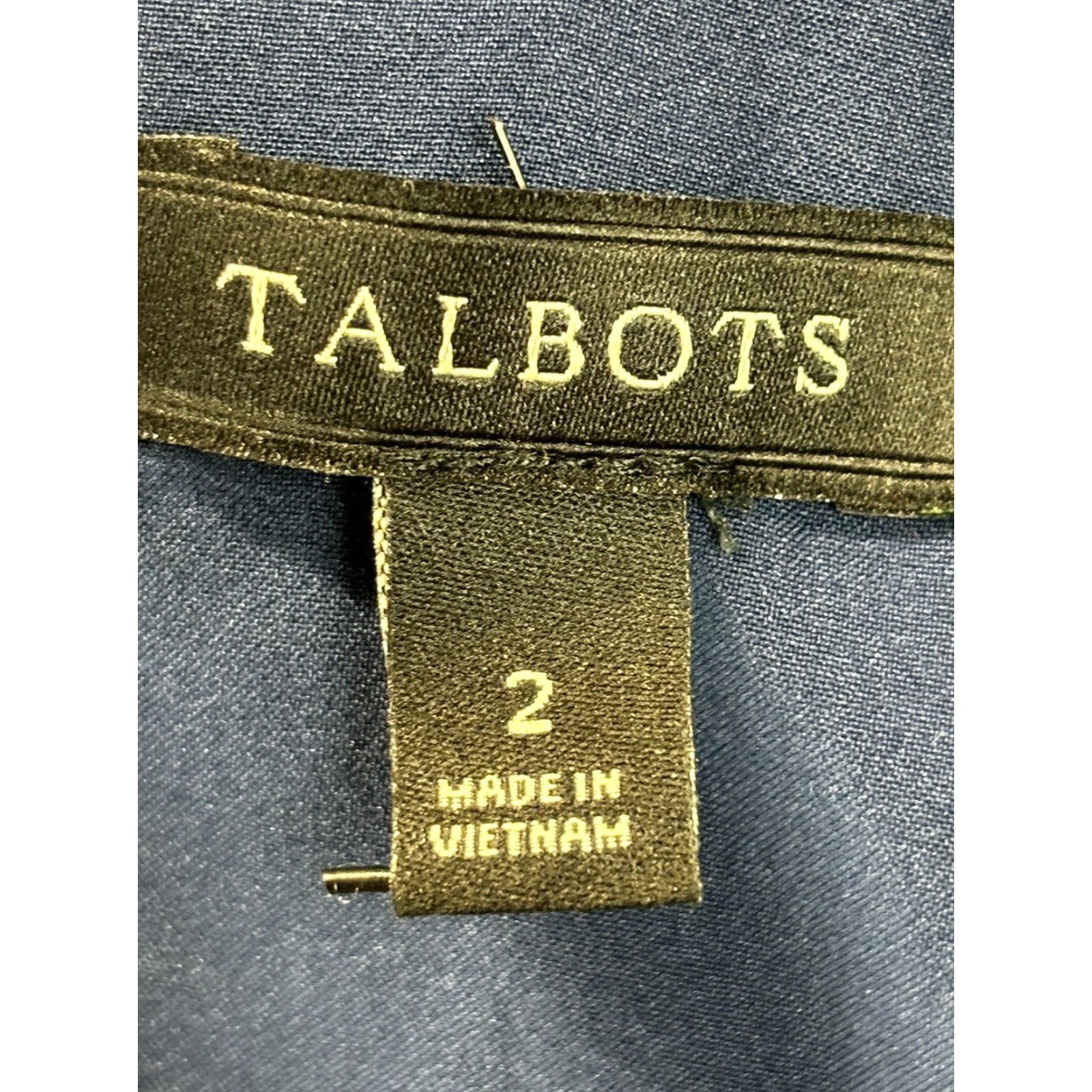 Talbots Talbots Shift Dress Shirt Women 2 Multicolor 3/4 Sleeve Scalloped Neckline Classic Career Seasonal Size XS / US 0-2 / IT 36-38 - 7 Thumbnail