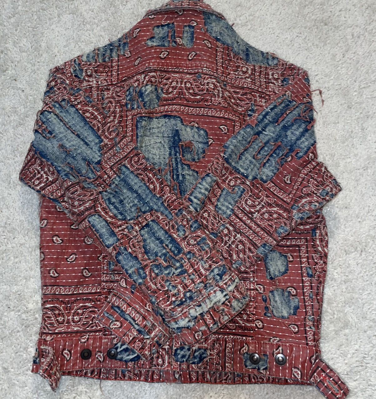MNML MNML Boro Stitch Denim Jacket Size US S / EU 44-46 / 1 - 2 Thumbnail