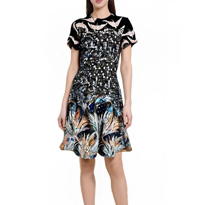Valentino Valentino Multicolor Floral Print Dress for Women 0089 Size S / US 4 / IT 40 - 1 Thumbnail