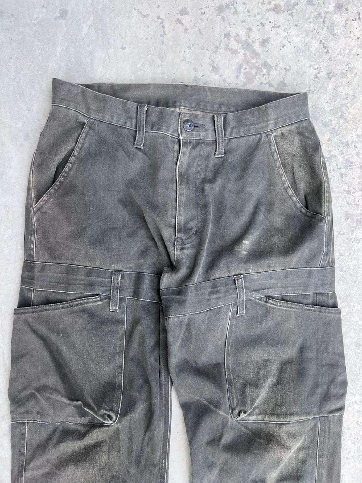 Vintage Thrashed Faded Modern Distressed Baggy Cargo Pant Size US 30 / EU 46 - 4 Thumbnail