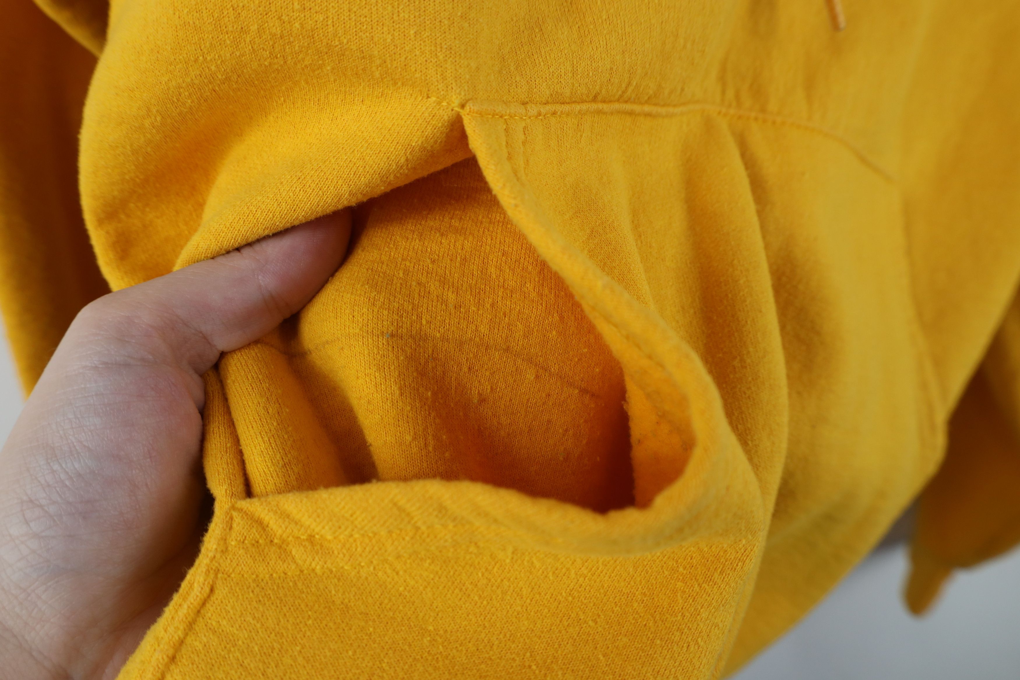 Vintage Vintage 90s Streetwear Blank Hoodie Sweatshirt Yellow Size US S / EU 44-46 / 1 - 10 Thumbnail
