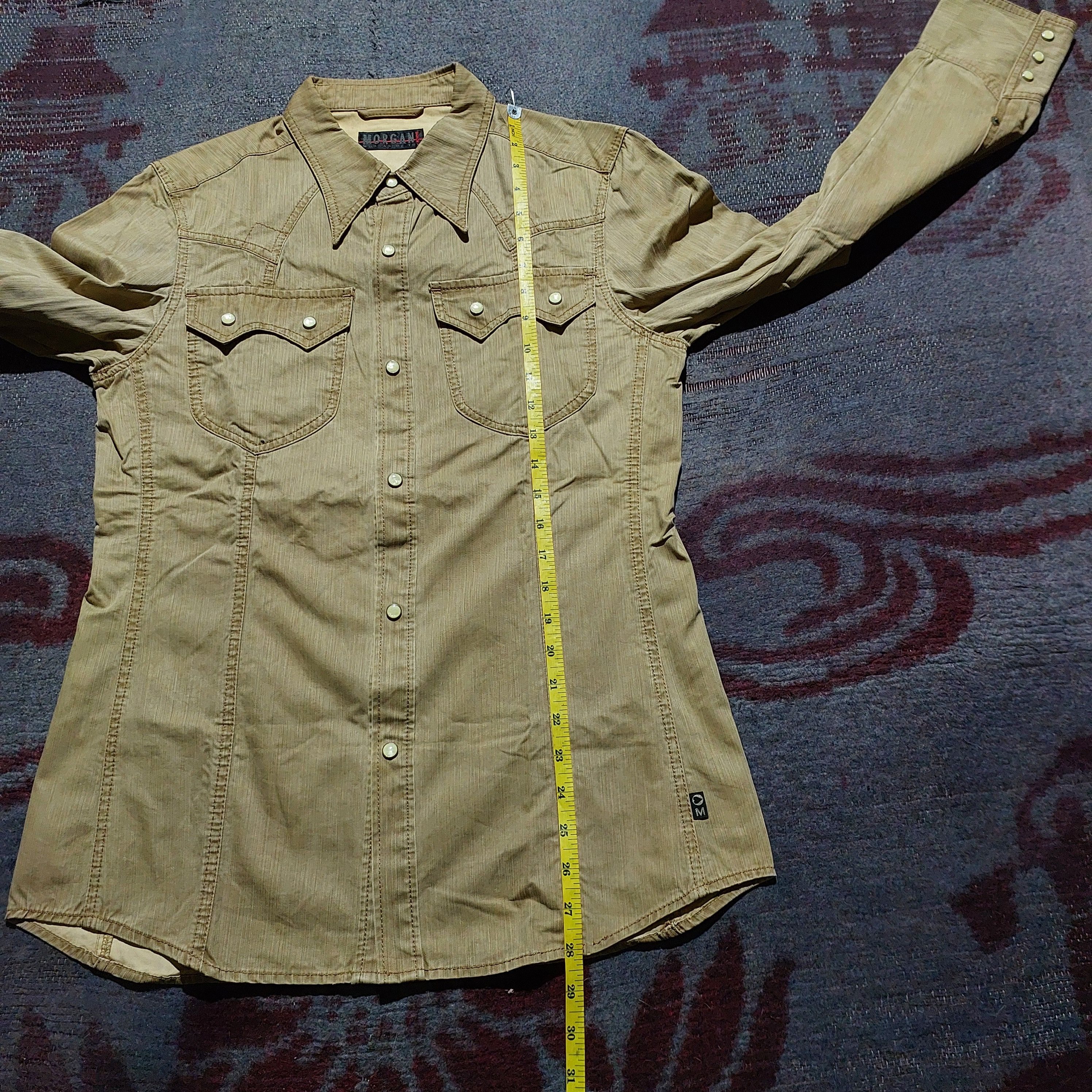 Morgan Homme Morgan Homme pearl button Western denim shirt Size US L / EU 52-54 / 3 - 16 Thumbnail