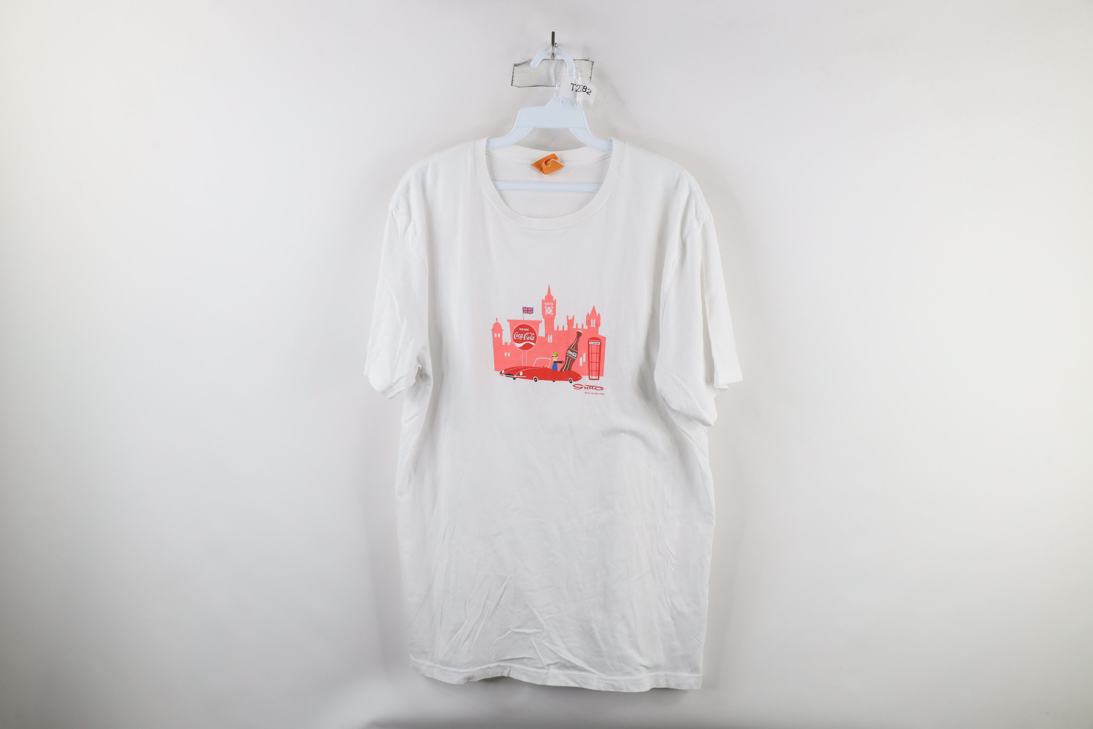 Coca Cola × Vintage Shag for Coca Cola London Short Sleeve T-Shirt White Cotton Size US L / EU 52-54 / 3 - 1 Thumbnail