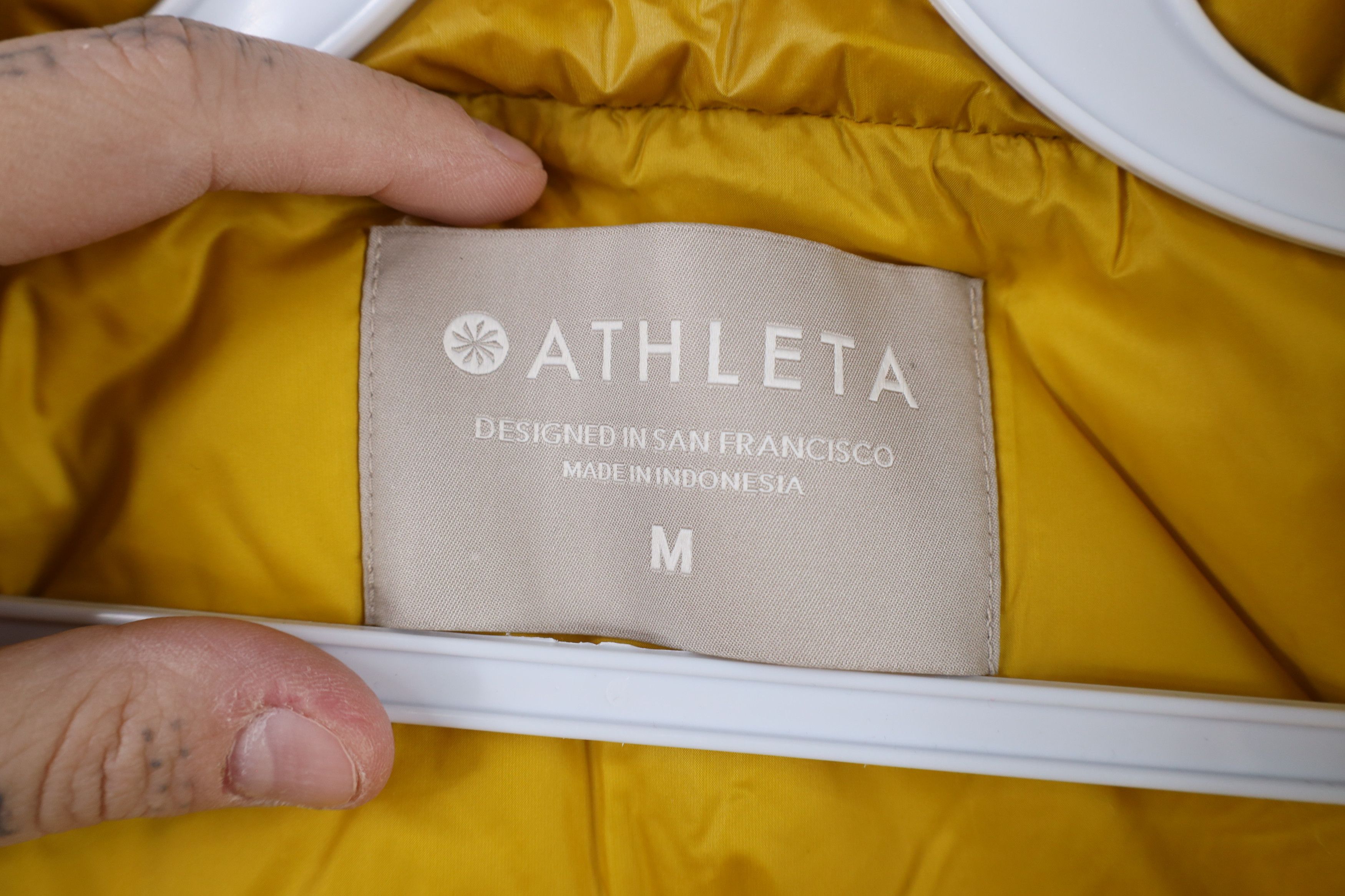 Athleta × Vintage Athleta Lofty Duck Down Full Zip Puffer Vest Jacket Gold Size M / US 6-8 / IT 42-44 - 7 Thumbnail