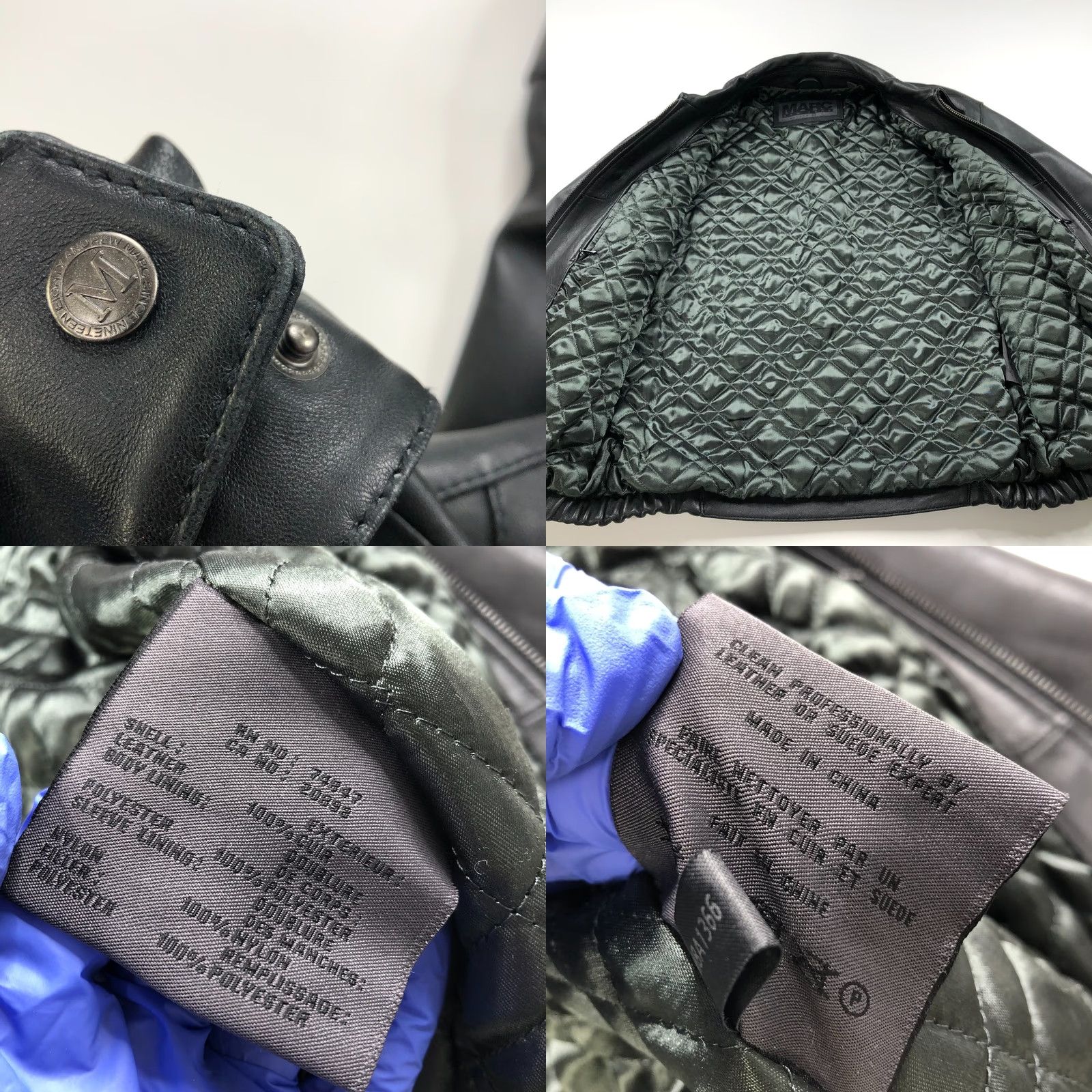 Andrew Marc Andrew Marc New York MED Leather Mens Jacket Black Zip Collared Bomber Vintage VTG 100% Leather Mid-Length Size US M / EU 48-50 / 2 - 10 Thumbnail