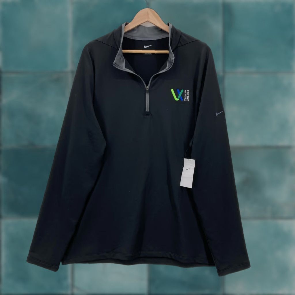 Nike Nike Golf 1/2 Zip Pullover Mens XL Black Stretch Quarter Zip Top Mexico Logo Size US XL / EU 56 / 4 - 1 Thumbnail